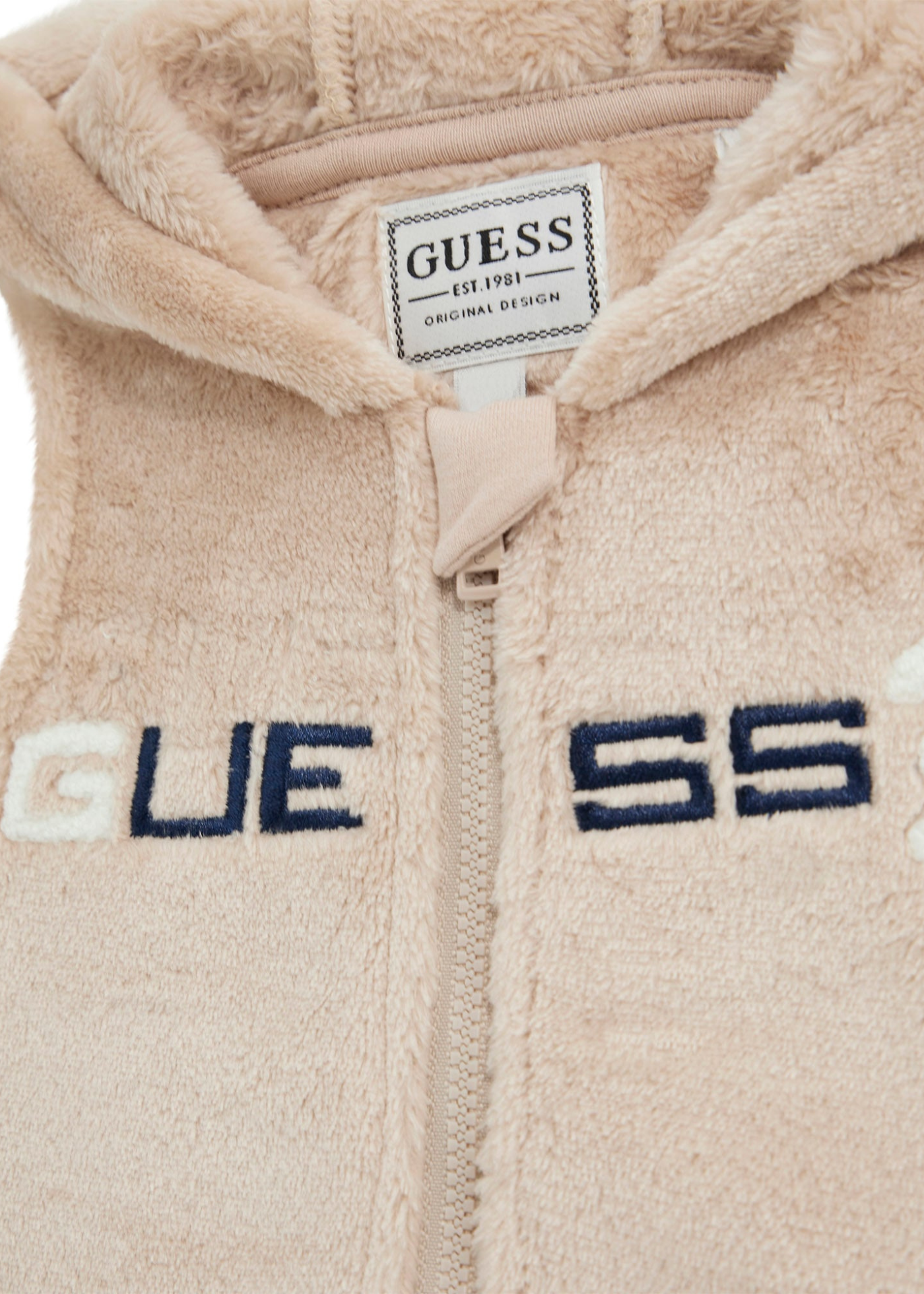 Set 3 Piese Vesta si Pantaloni Lungi Bej din Plus si Body cu Maneca Lunga P5BG07 WFRS0 G1FU Guess