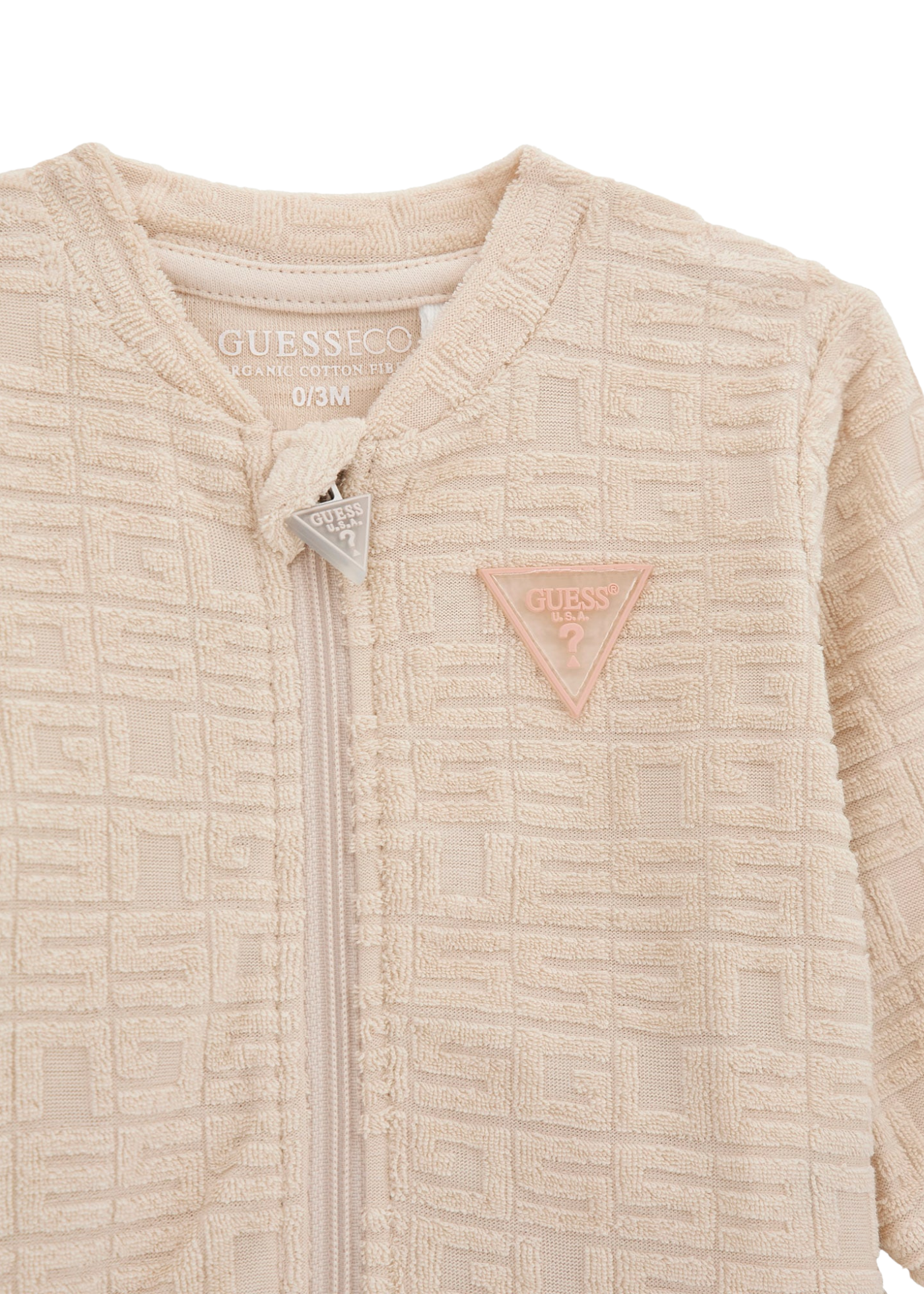 Trening 3 Piese Hanorac si Pantaloni Bej si Body cu Maneca Lunga Alb H5YW10 KBU64 G1ET Guess