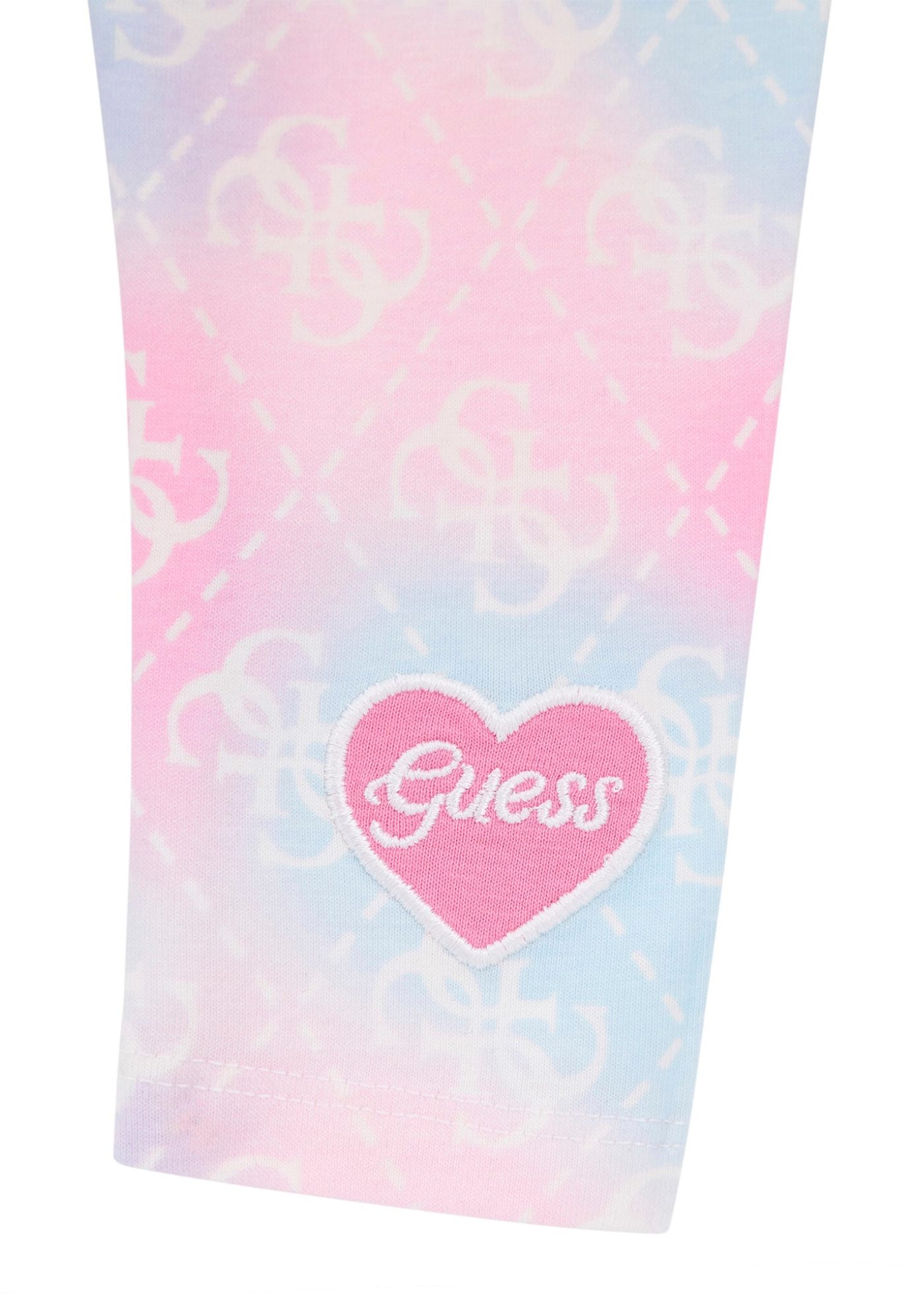 Set 2 Piese Bluza Roz cu Maneca Lunga si Colanti Roz cu Bleu cu Monograma A5YG04 K6YW4 G65U Guess