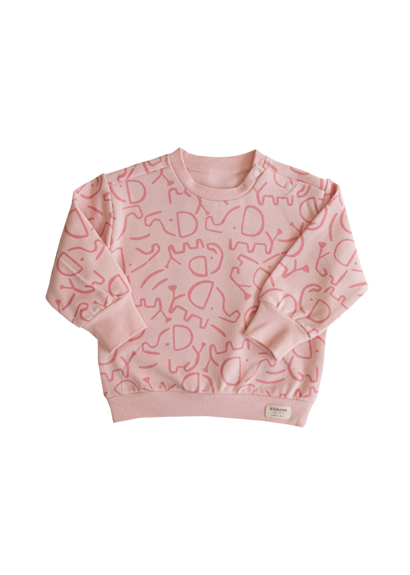 Trening 2 Piese Roz cu Desene Bumbac Organic S60439 Kitikate