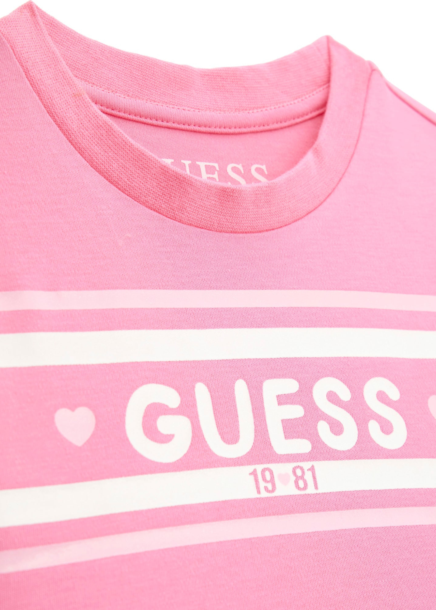 Rochie Roz cu Maneca Lunga Combinata cu Tulle K5YK01 KB8R0 G6N3 Guess