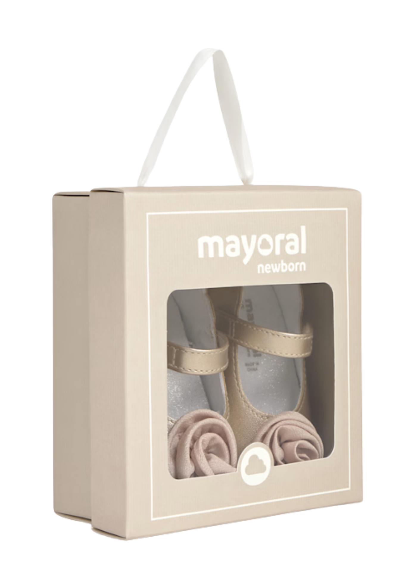 Balerini Aurii cu Floare Organza 9960 Mayoral