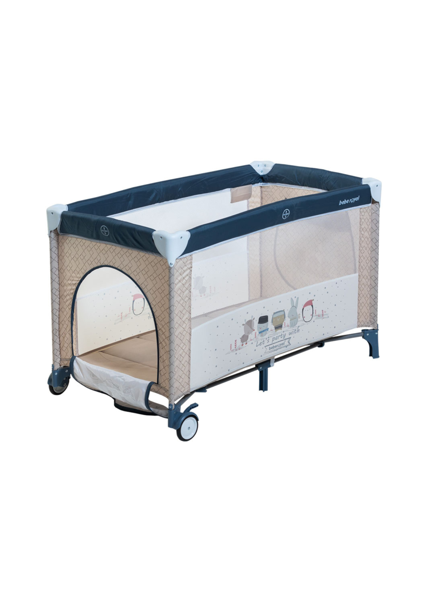 Patut Pliabil 2 Nivele si Masuta Friends Albastru 203/01 BabyOno