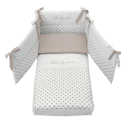 Набір захисту для спільного спального місця з 4 предметів Contact Cotton Havana Azzurra 