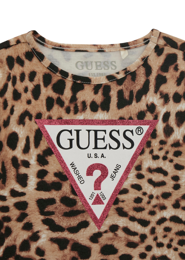 Bluza cu Maneca Lunga Imprimeu Leopard K4BI10 J1313 P340 Guess