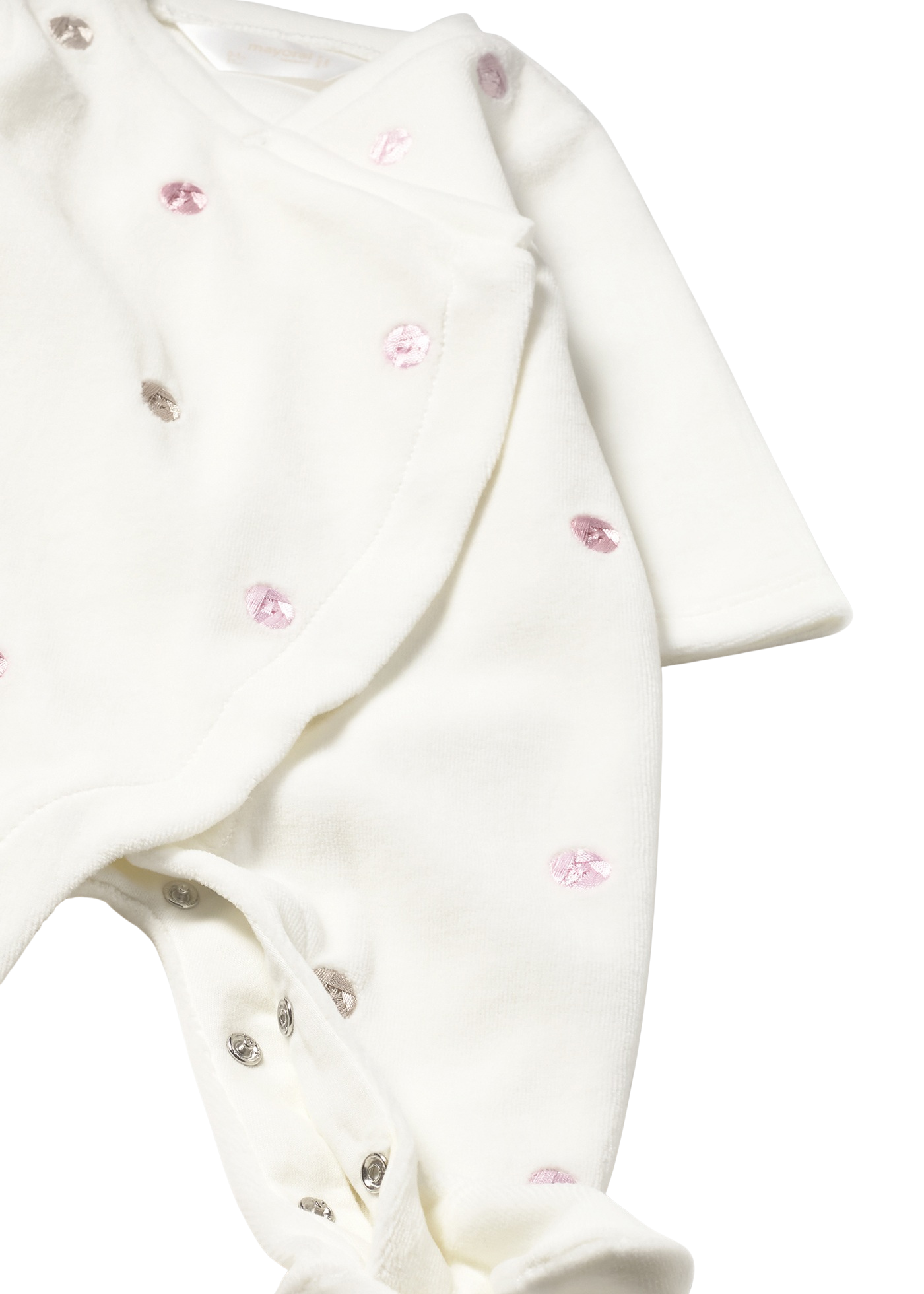 Set 2 Salopete Lungi Velur Crem cu Roz 2706 Mayoral