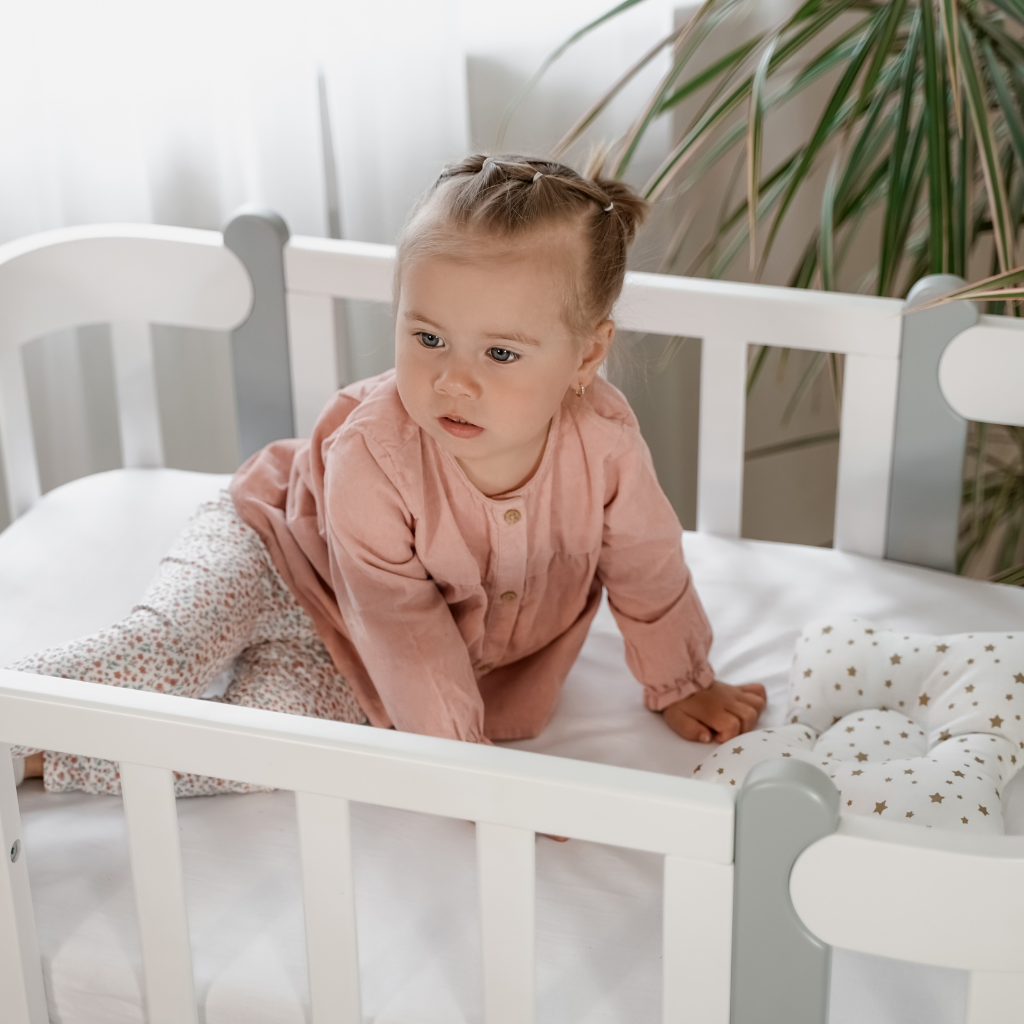 Nika Convertible Crib 5 in 1 White with Thick Bars 60x95/120cm Ingvart 