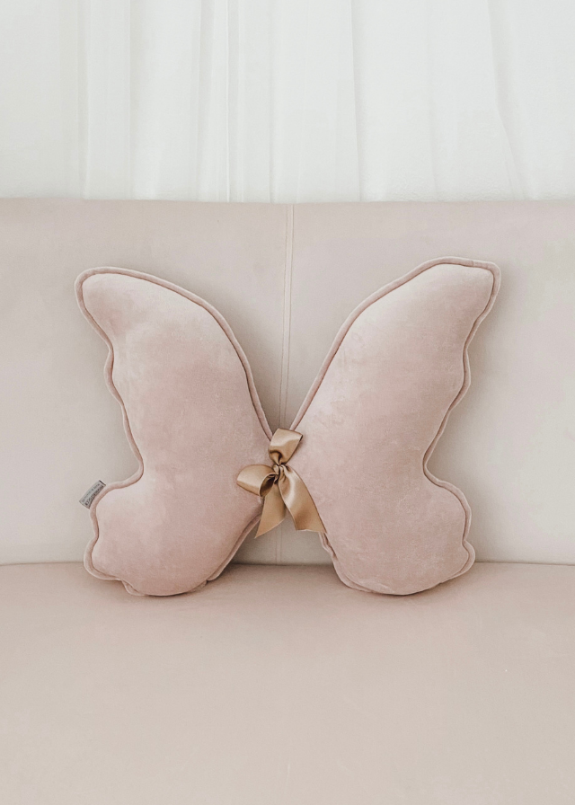 Perna Bebelusi Fetite Decorativa Fluture Roz Pudra 45x37 cm - Camera Bebelusului
