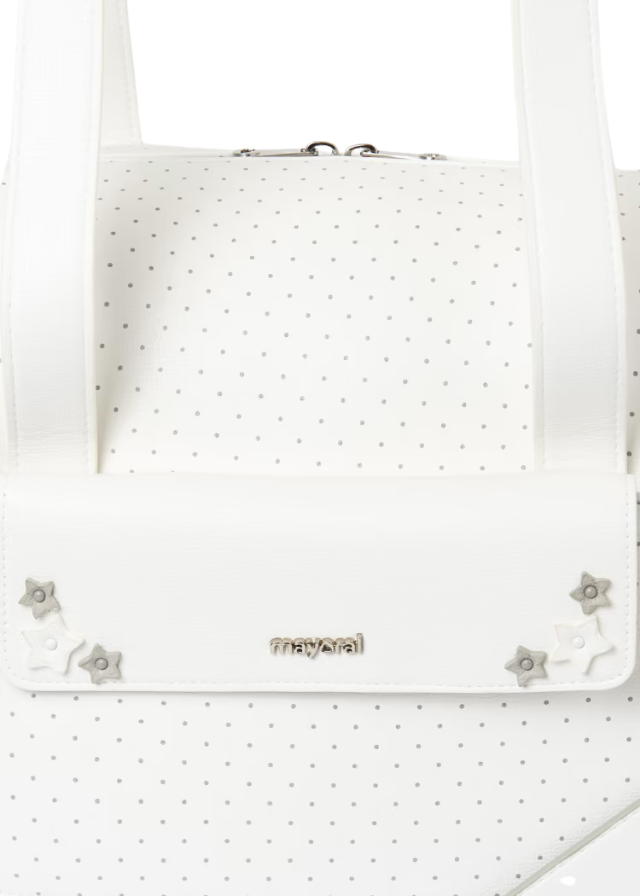 Geanta Maternitate Crem cu Buline cu Suport de Suzeta 19799 Mayoral