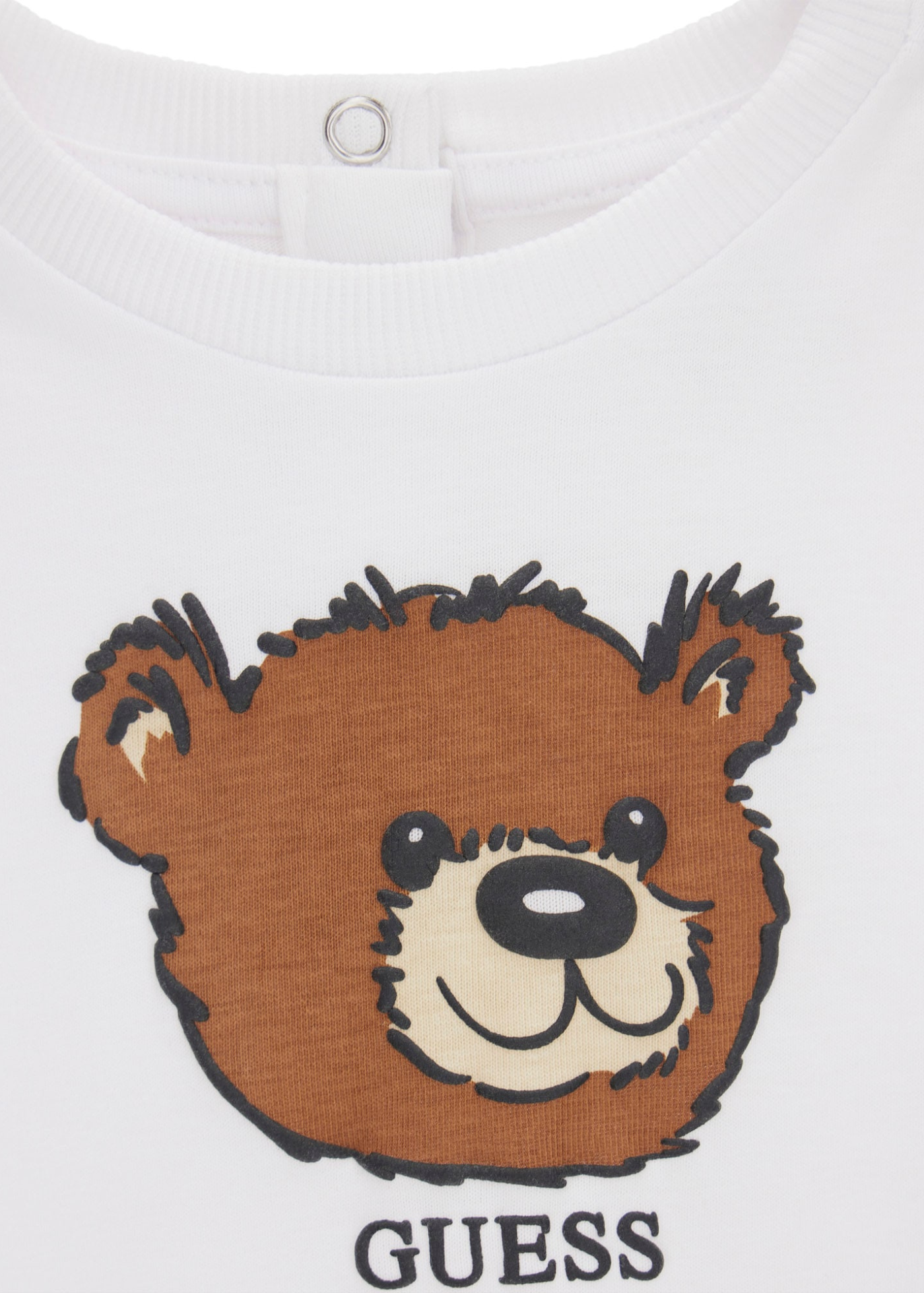 Bluza Alba cu Maneca Lunga cu Urs I5YI02 K8HM4 G011 Guess