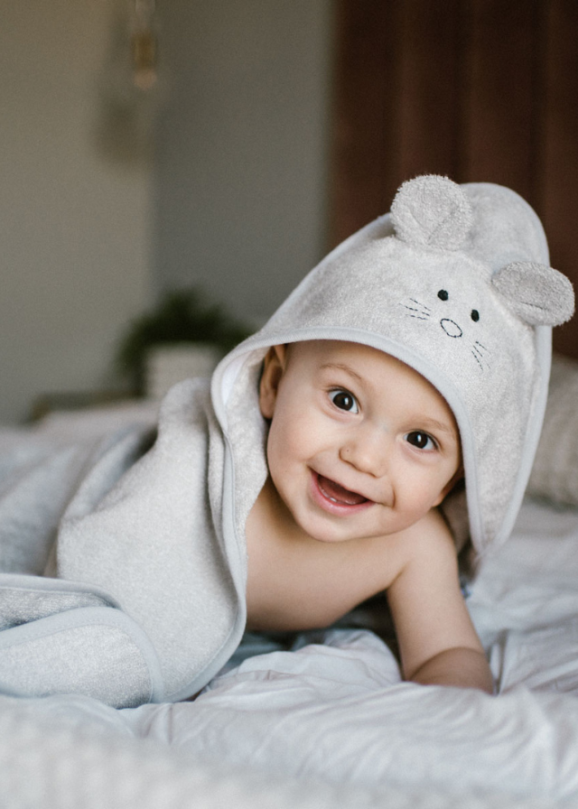 Prosop cu Capison Gri din Bambus 100X100 cm 1553/03 BabyOno