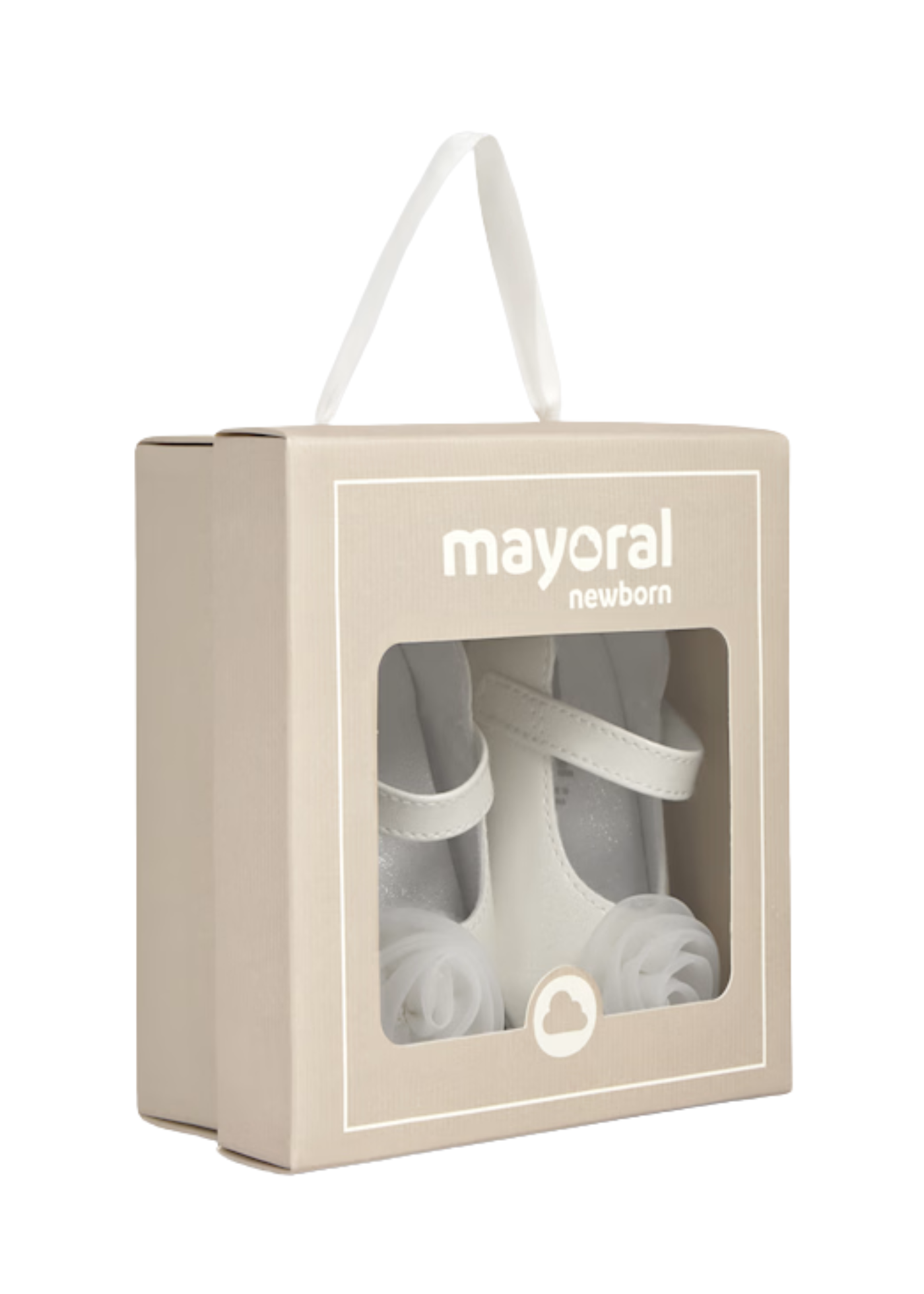 Balerini Crem cu Floare Organza 9960 Mayoral