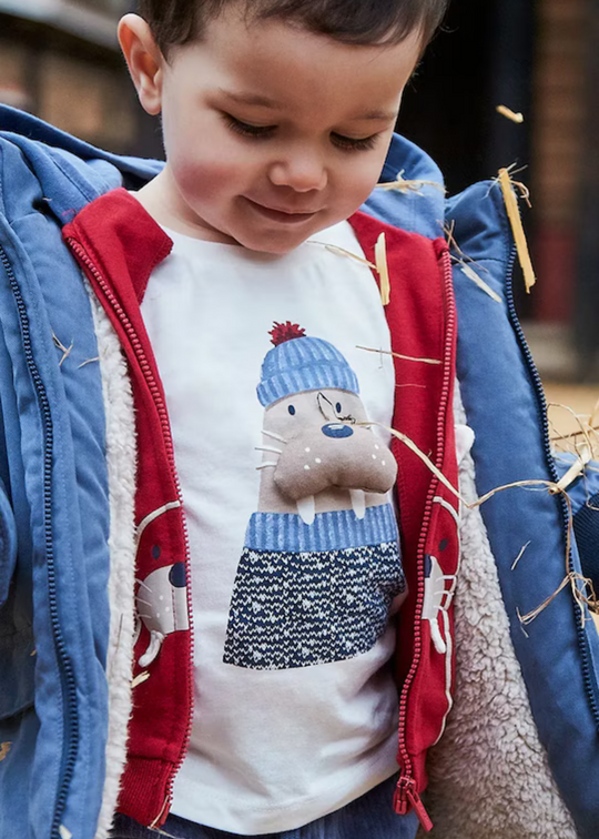 Bluza Crem cu Maneca Lunga cu Imprimeu Morsa 2020 col 65 Mayoral