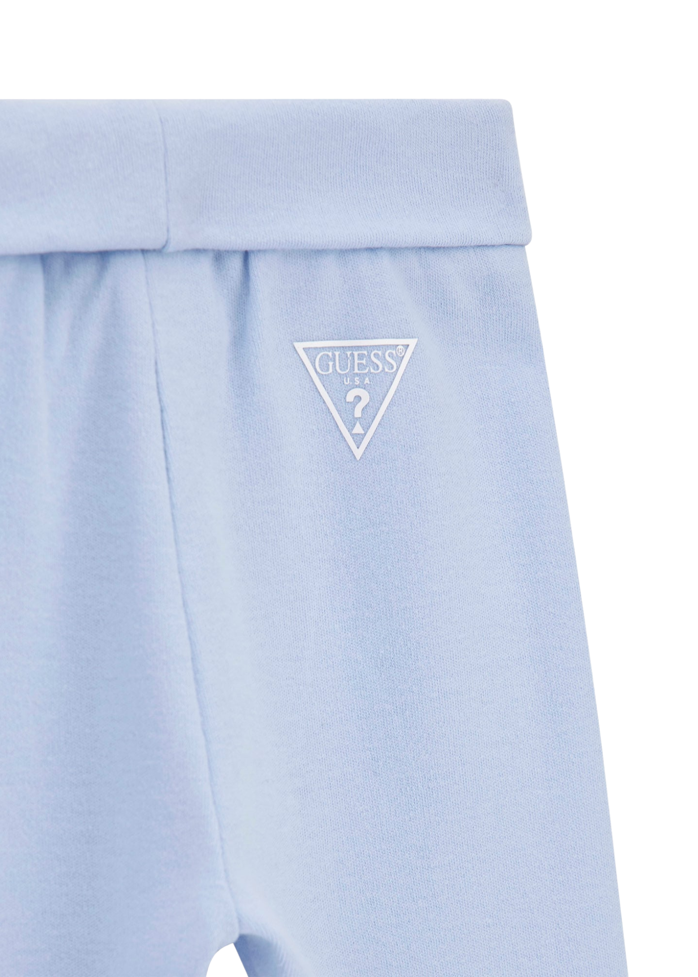 Set 2 Piese Alb cu Bleu Body cu Maneca Lunga si Pantaloni Lungi H5YW08 J1314 F606 Guess