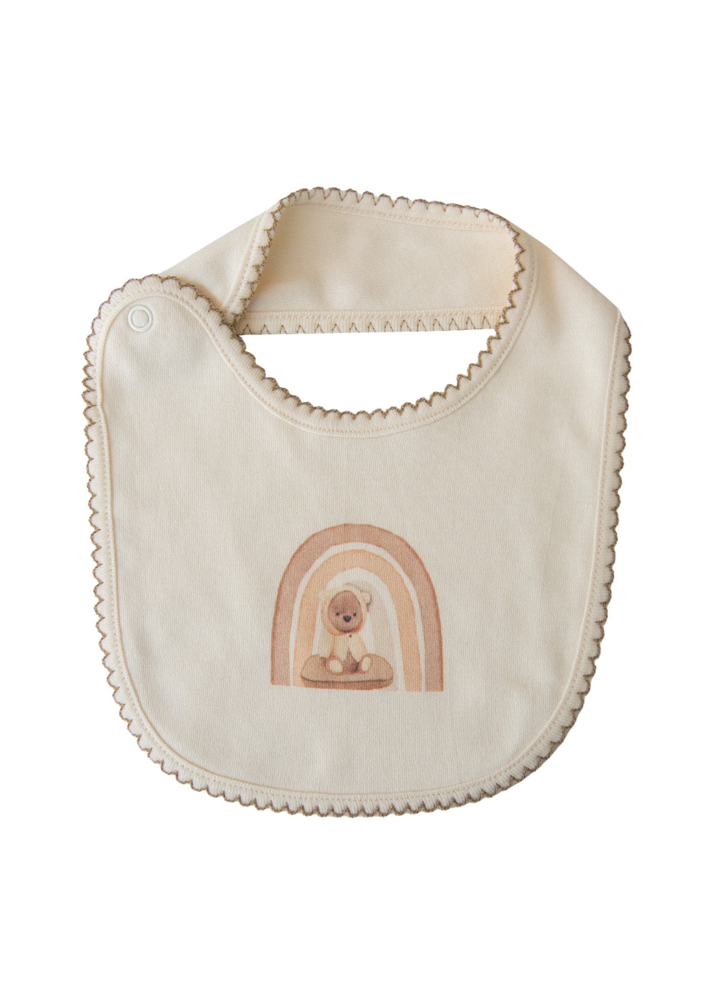 Set 5 Piese Nou Nascut din Bumbac Organic Bej cu Elefant si Urs S60160 Kitikate