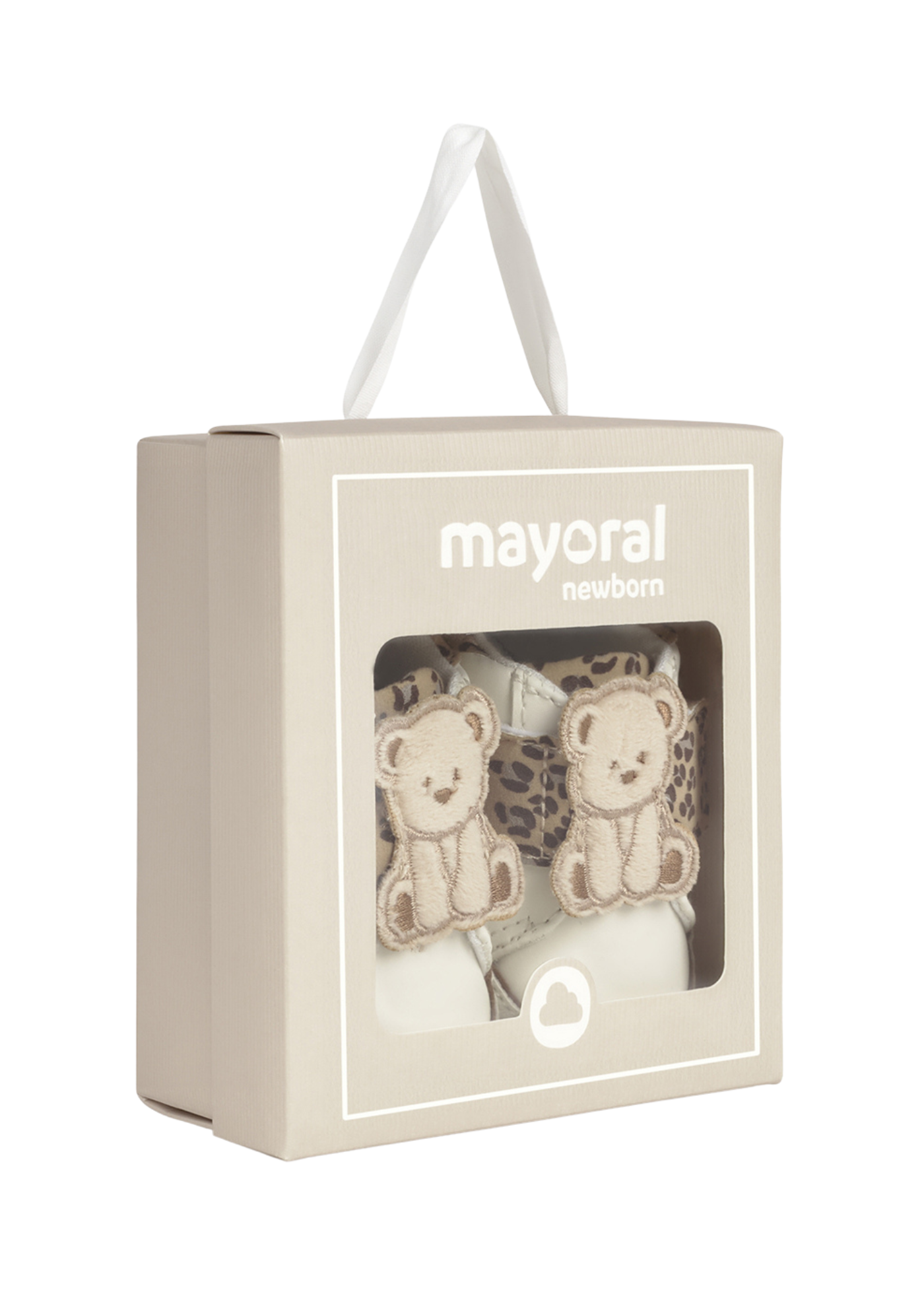 Pantofi Sport Crem cu Bej cu Animal Print si Urs 9966 Mayoral