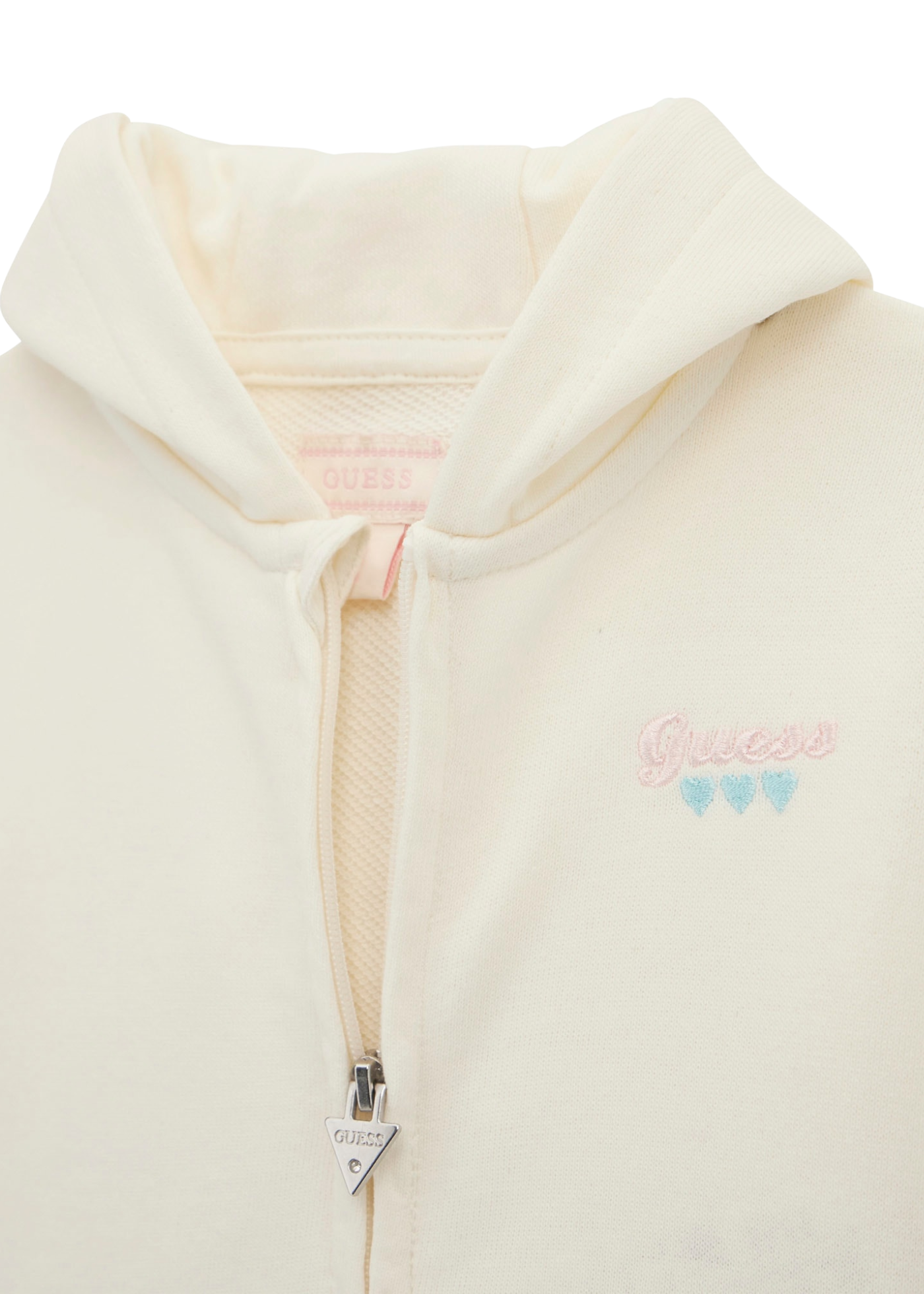 Trening 2 Piese Hanorac si Pantaloni Lungi Crem cu Logo Paiete A5YG00 KA6R4 G012 Guess