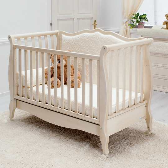 Дитяче ліжечко-трансформер - Rinascimento Ivory з розсувною стороною Azzurra 