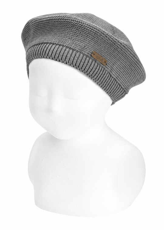 Bereta Tricotata Gri din Bumbac pentru Fete 50100010 – Condor