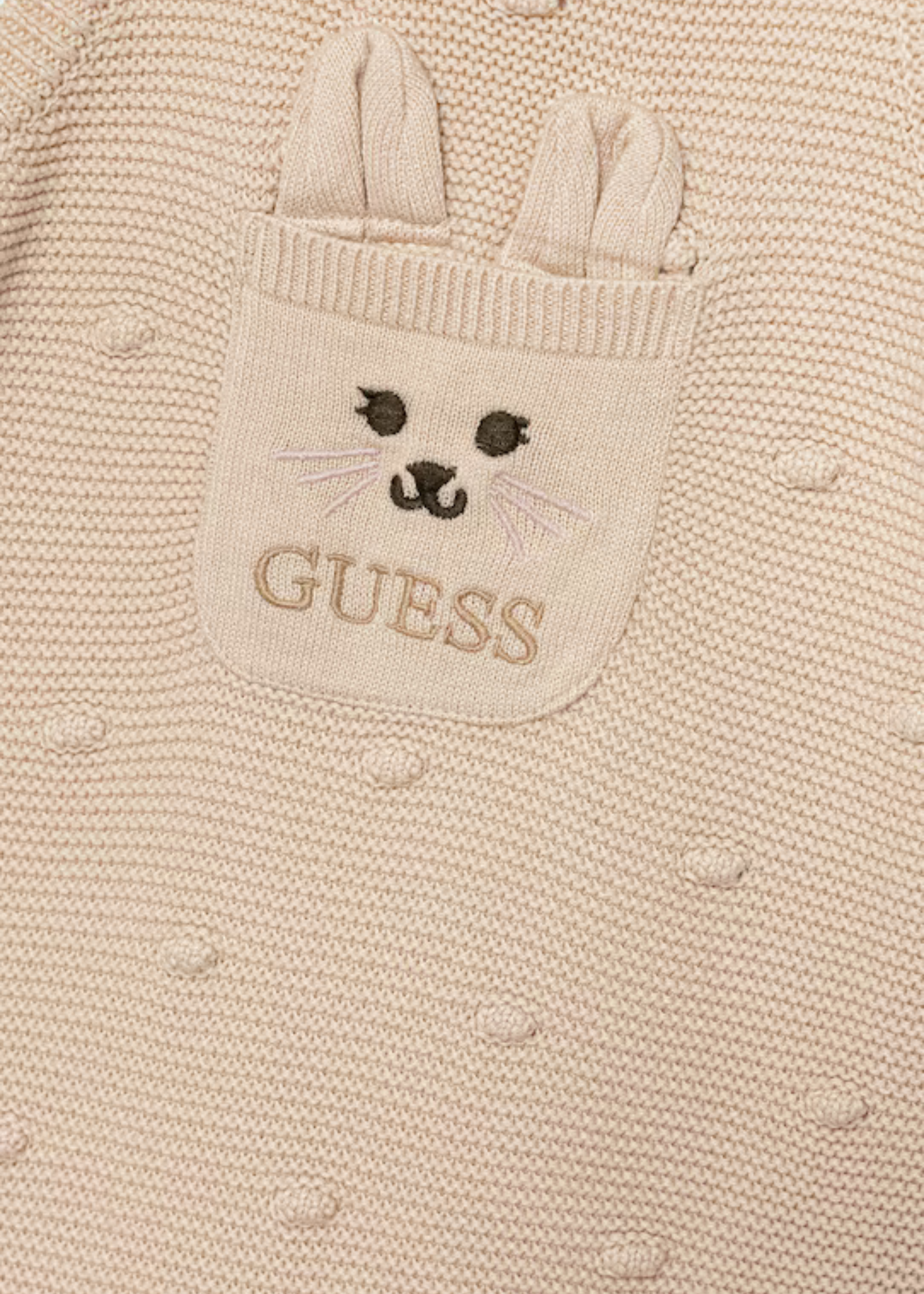 Set 2 Piese Salopeta Lunga Tricotata Bej si Body cu Maneca Lunga S5YG09 K6YW1 G1ET Guess