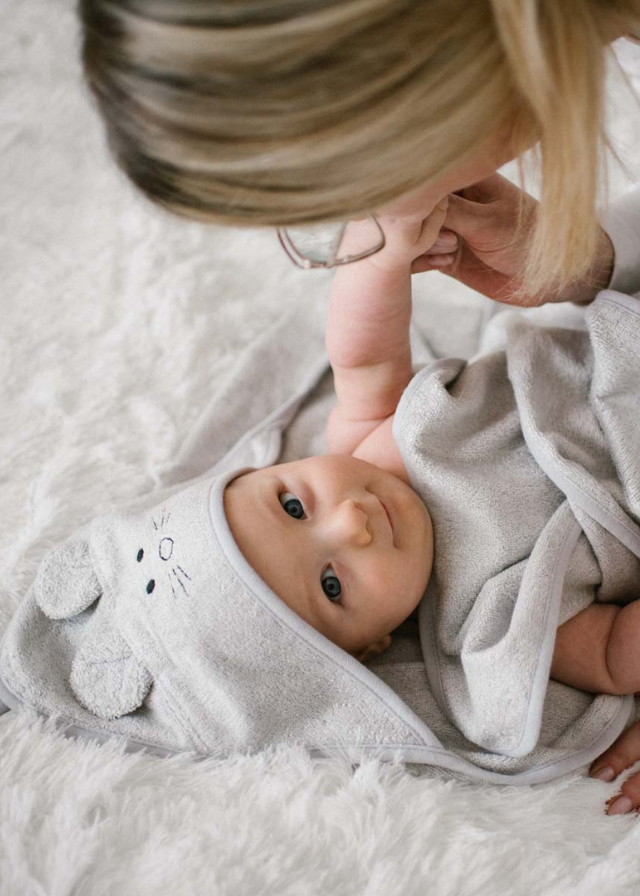 Prosop cu Capison Gri din Bambus 100X100 cm 1553/03 BabyOno