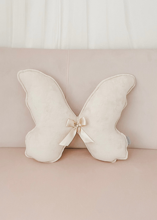 Decorative Baby Pillow Butterflies Cream Bed Unisex 45x37 cm Dada&amp;Rocco