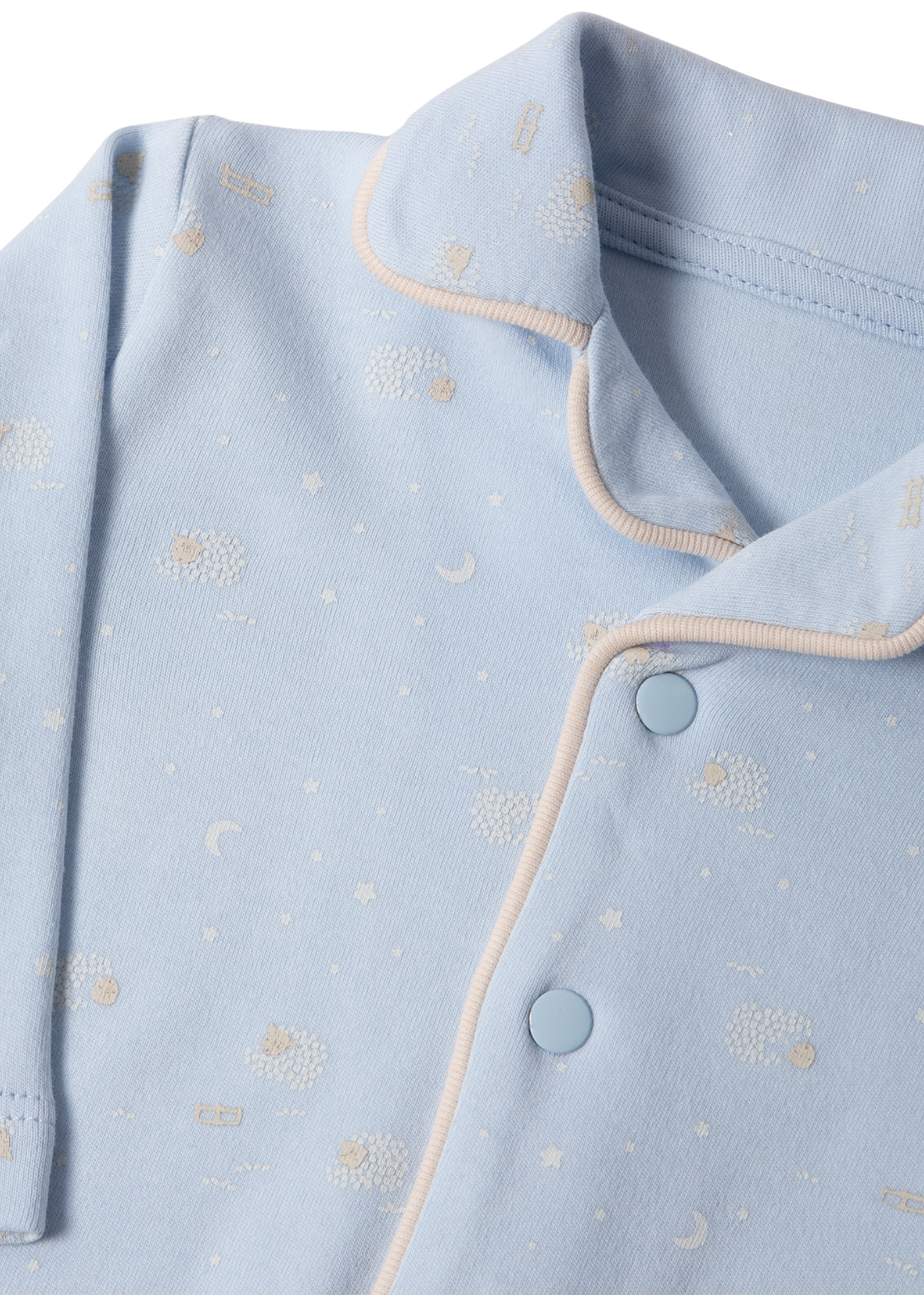 Pijama Bleu cu Imprimeu Oite F1448 Bebetto