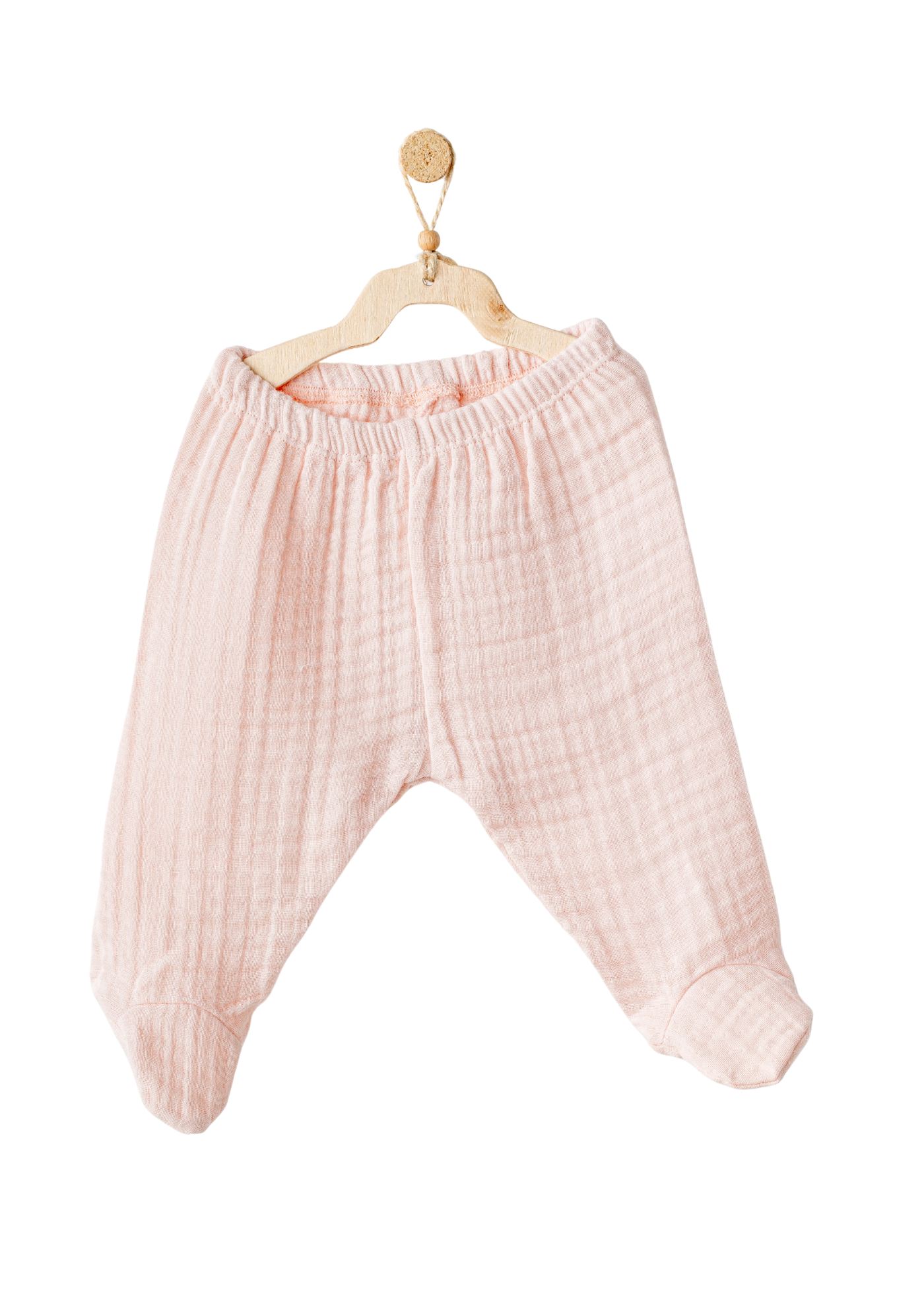 Set 5 Piese Nou Nascut Muselina Somon cu Dantela Bumbac AC25840 Andywawa