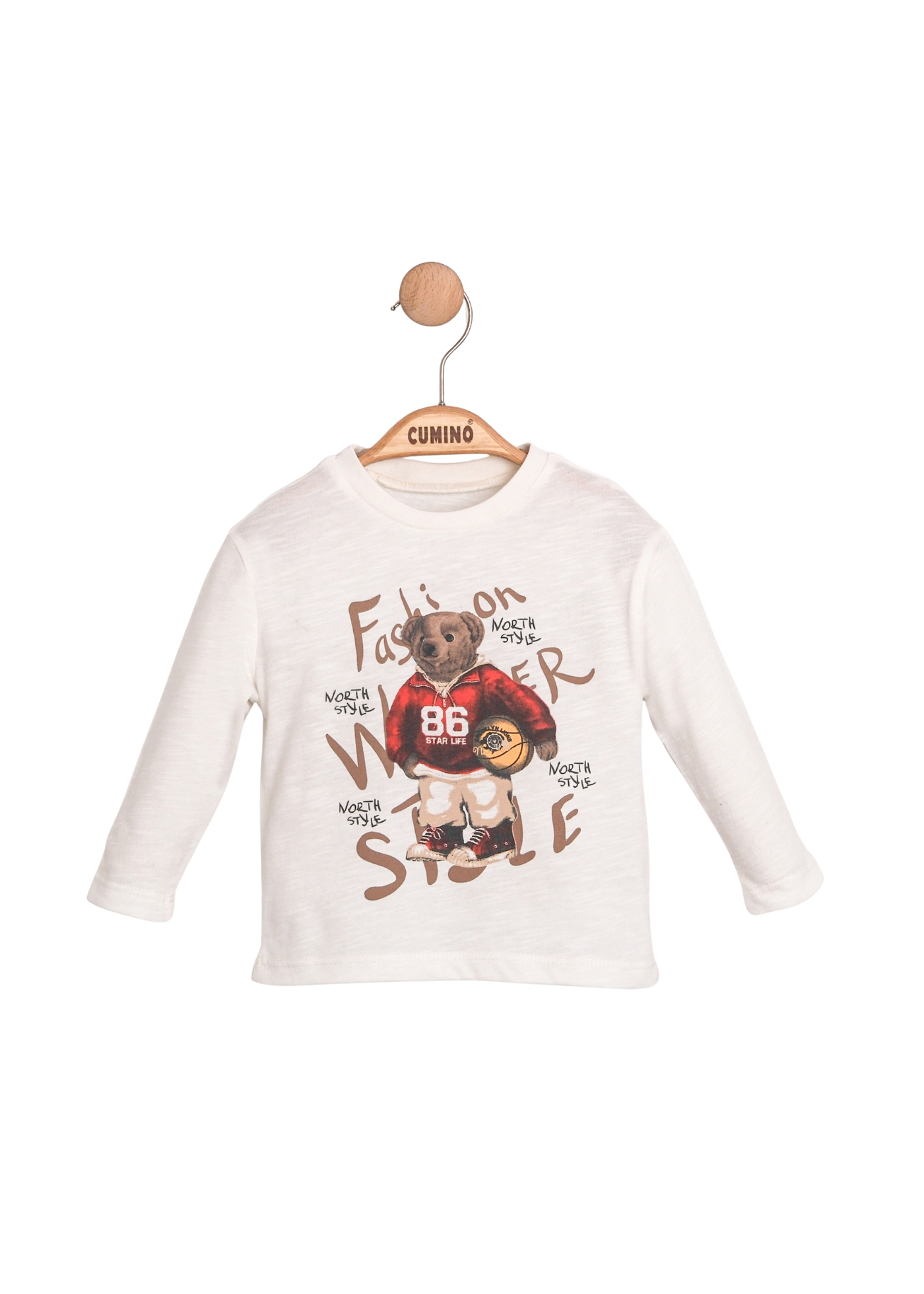 Set 3 Piese Camasa Stofa Carouri Bleumarin cu Bej, Pantaloni Lungi Bej si Bluza Crem 3744 Mino Baby