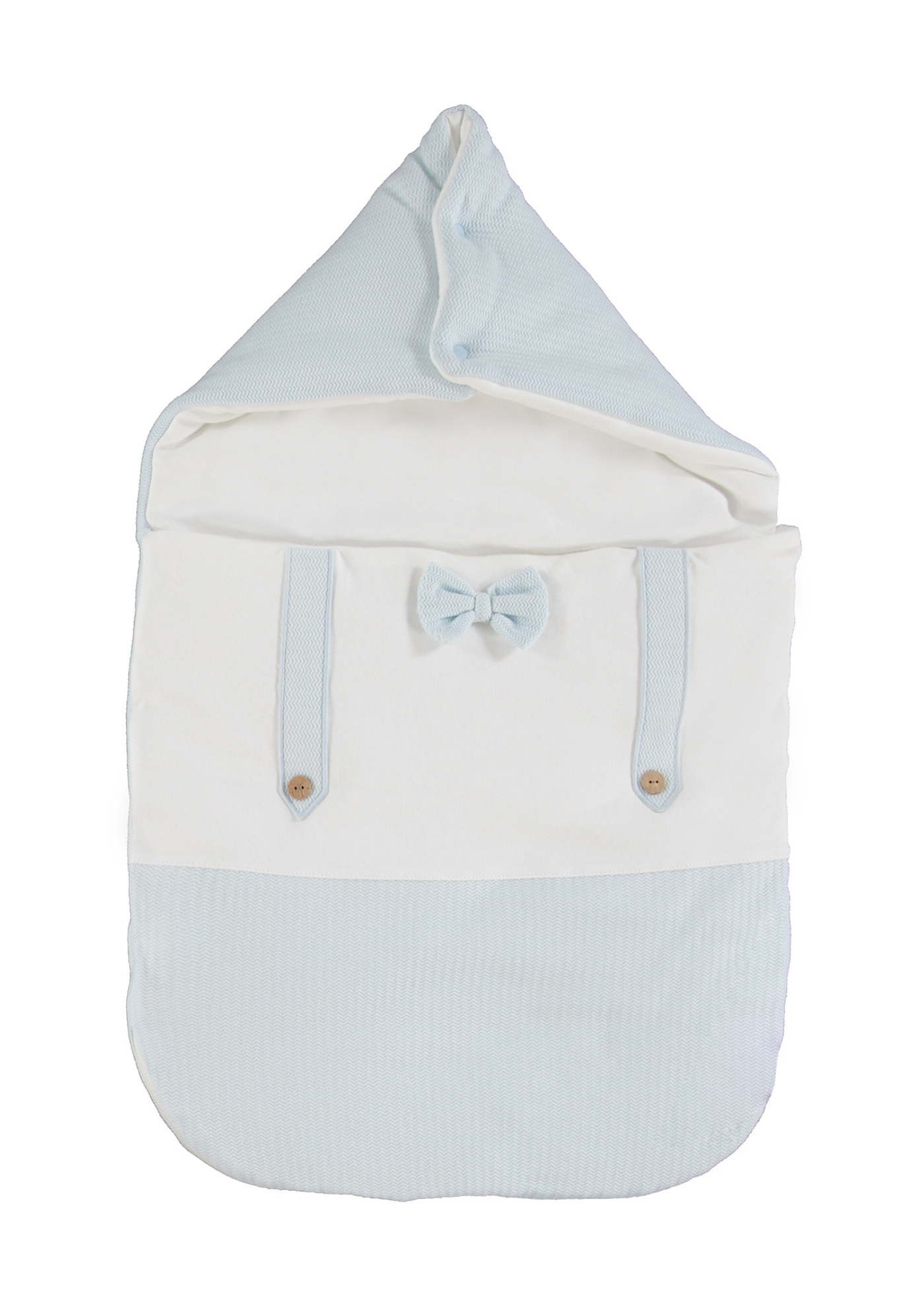 Set 3 Piese Portbebe Crem cu Bleu Baby King P548 Bebetto