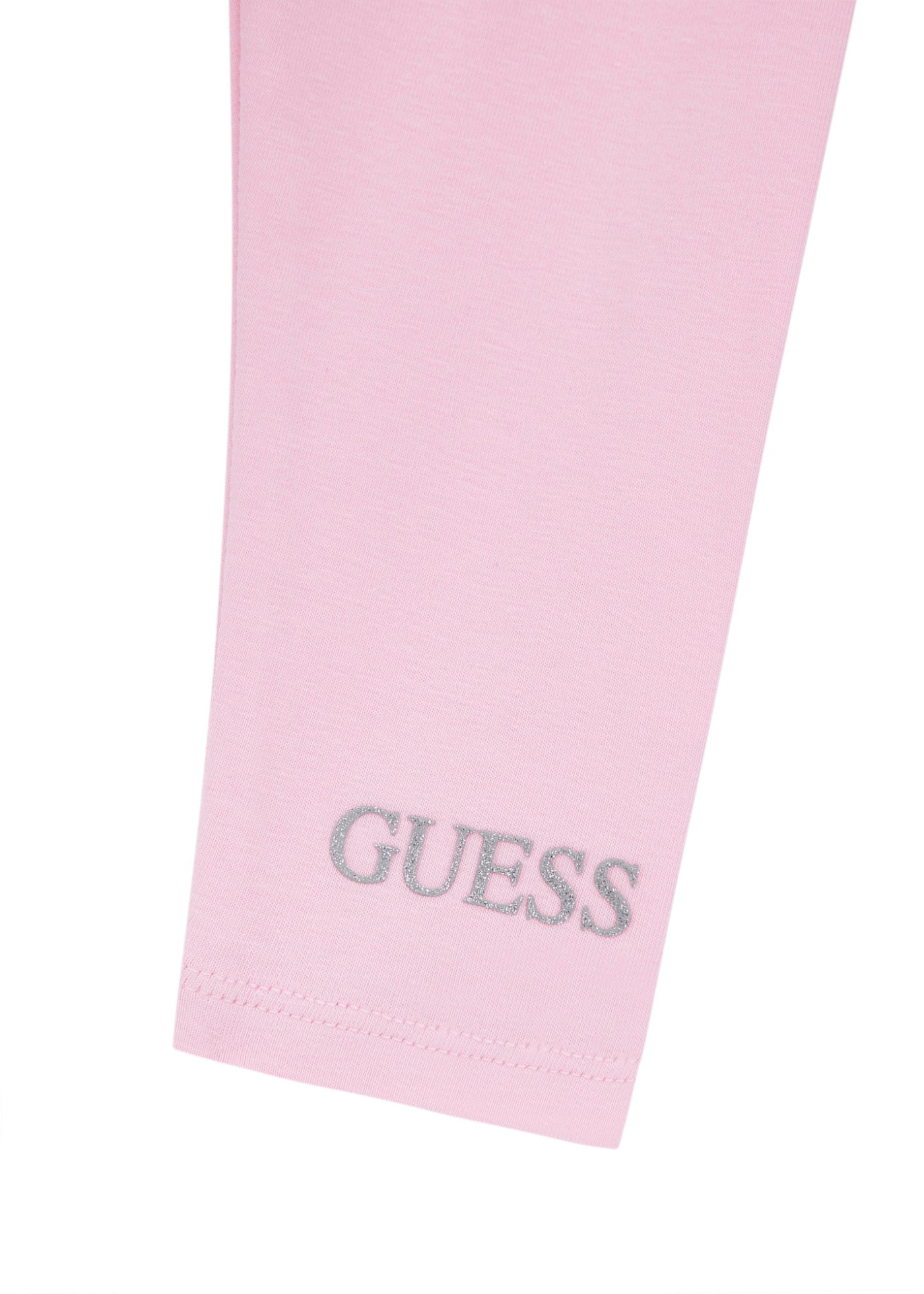 Set 2 Piese Bluza Roz cu Imprimeu Colaj si Colanti Lungi Roz A5YG01 KA6R4 P9HZ Guess