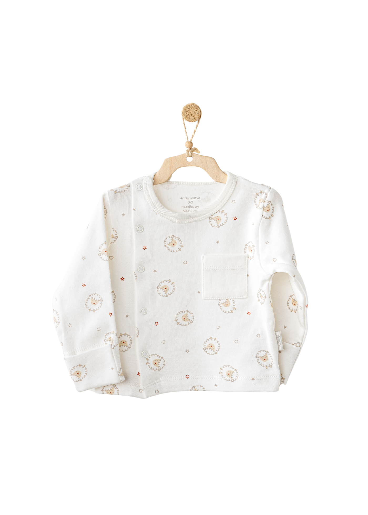 Set 10 Piese Maternitate Crem cu Imprimeu Oite AC25561 Andywawa