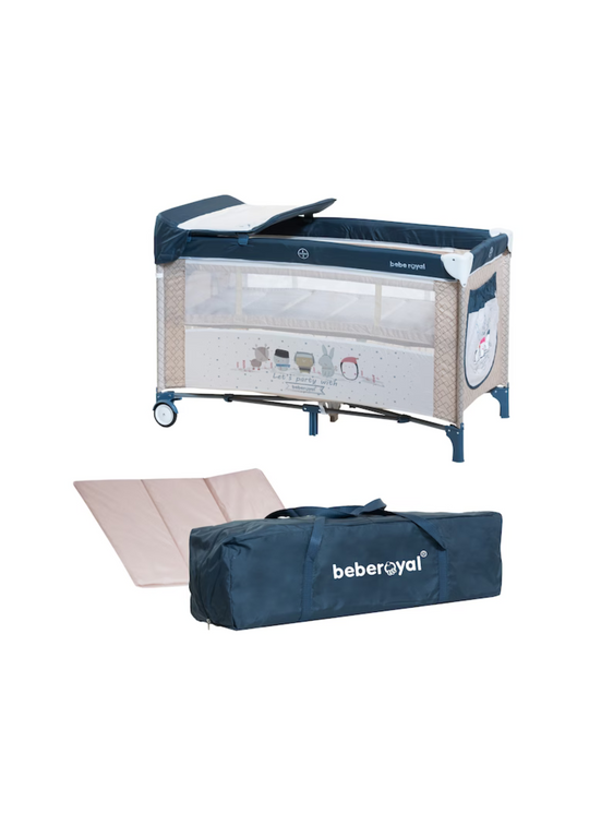 Patut Pliabil 2 Nivele si Masuta Friends Albastru 203/01 Beberoyal