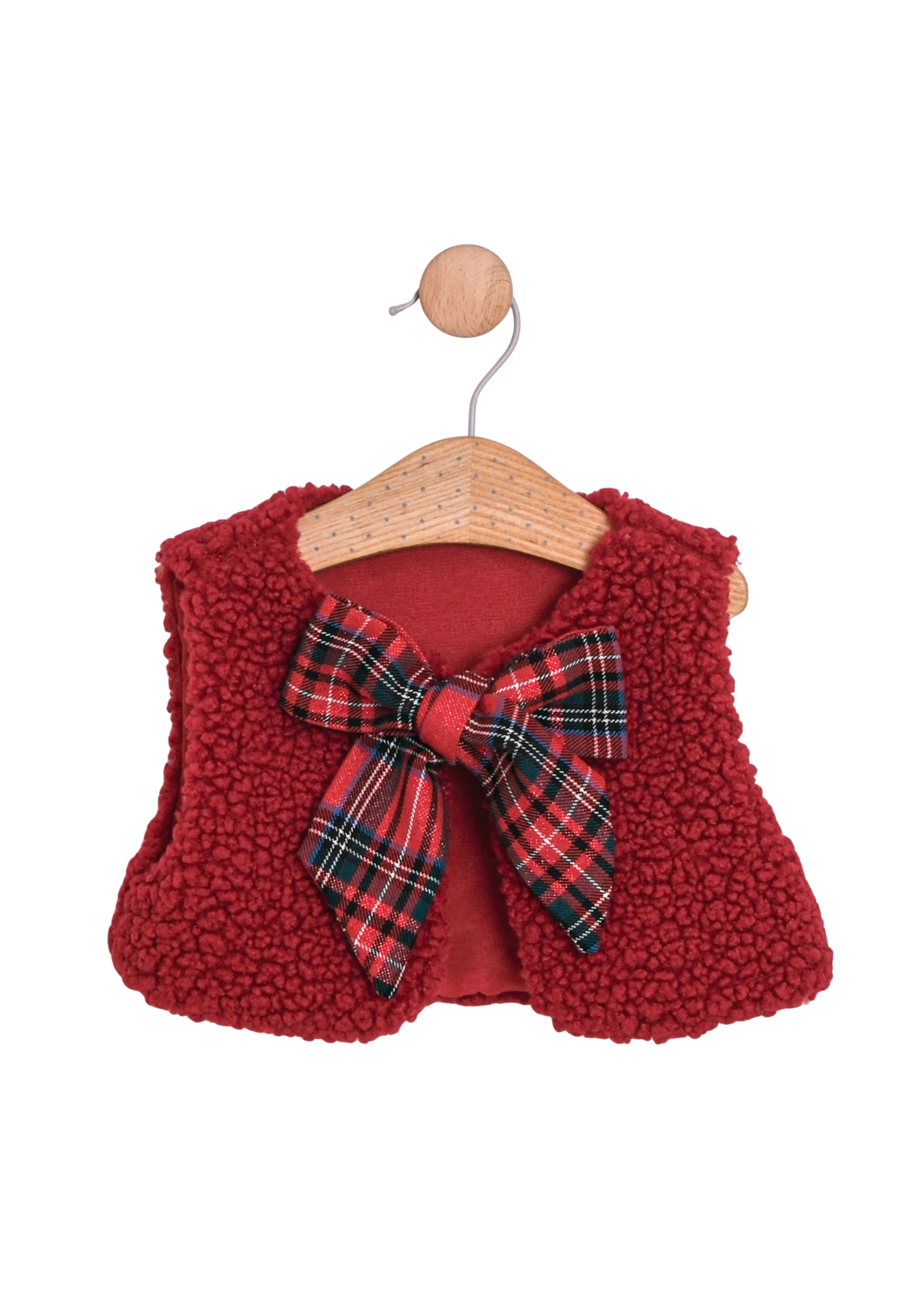 Set 3 Piese Camasa Alba Vesta Bucle Rosie si Chilotel cu Volan Ecosez 3765 Mino Baby