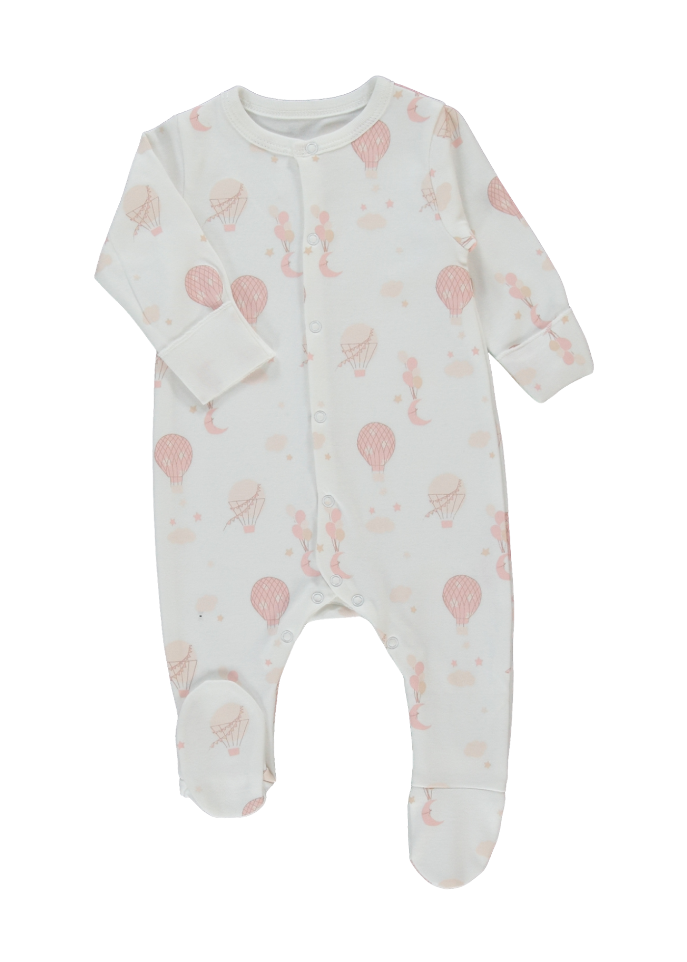 Set 10 Piese Maternitate Crem cu Baloane Roz Z1061 Bebetto