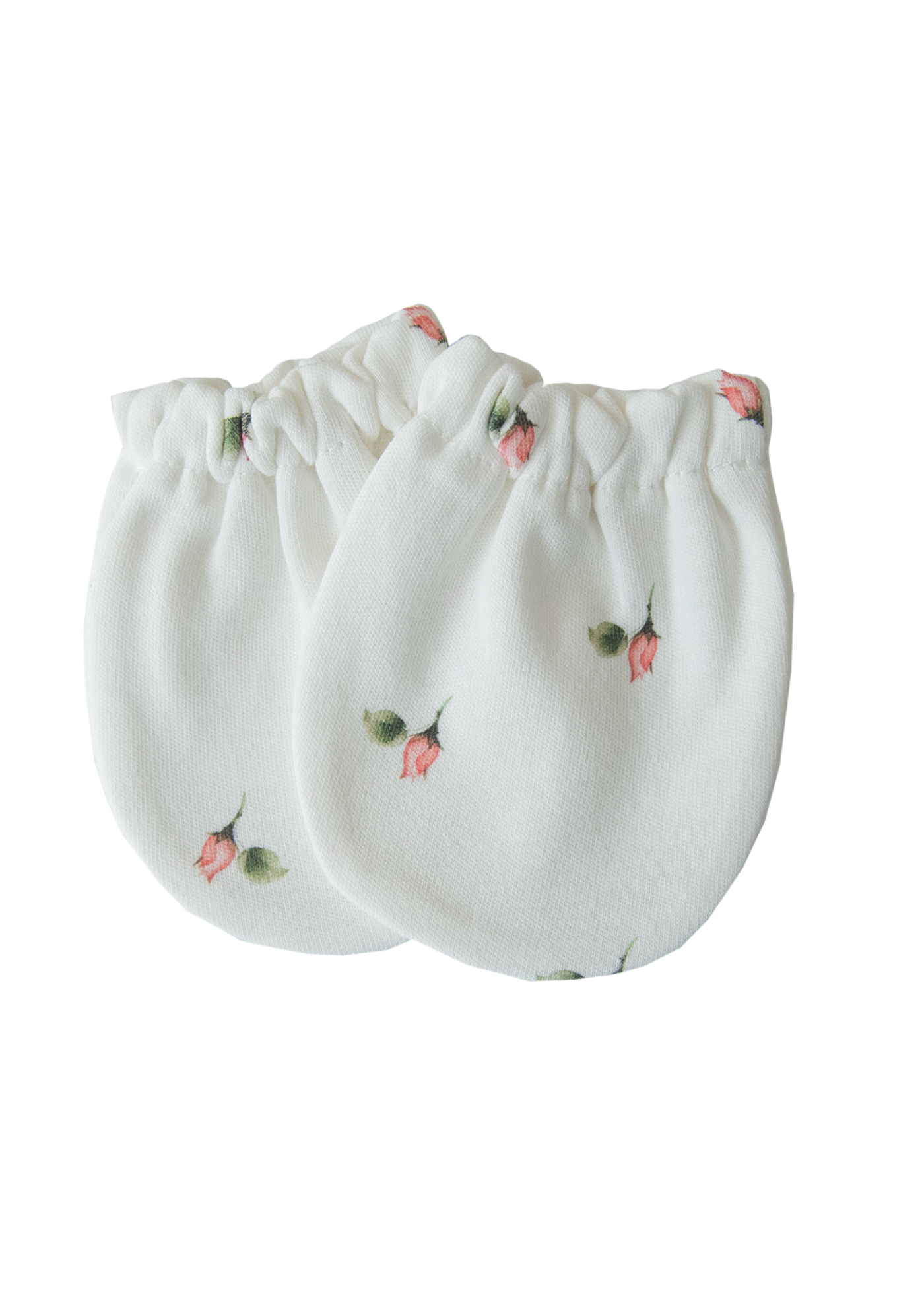 Set 5 Piese Nou Nascut din Bumbac Organic Crem cu Flori S60121 Kitikate