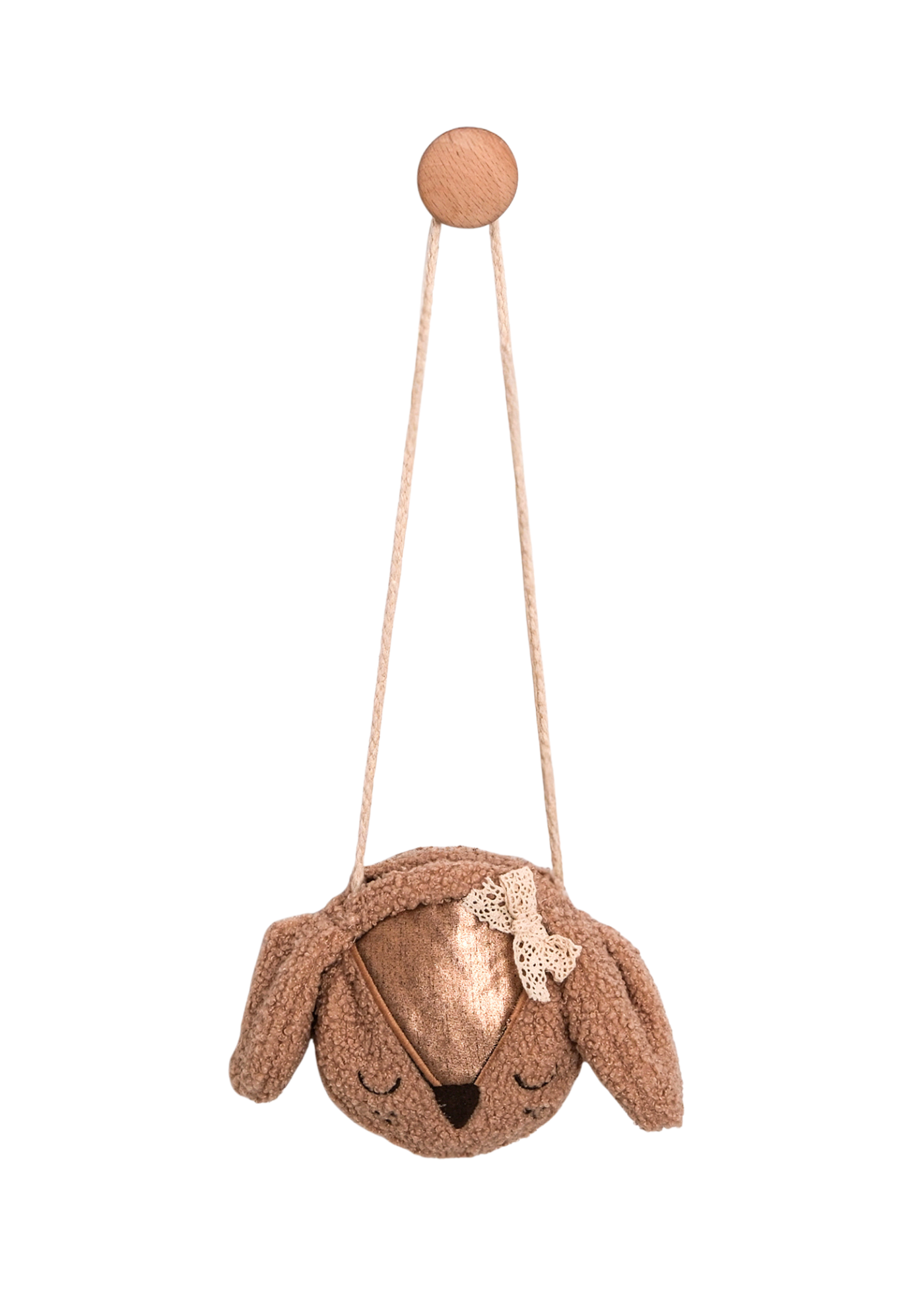 Rochie cu Maneca Lunga Carouri Maro cu Bej si Gentuta Caprioara 3734 Mino Baby