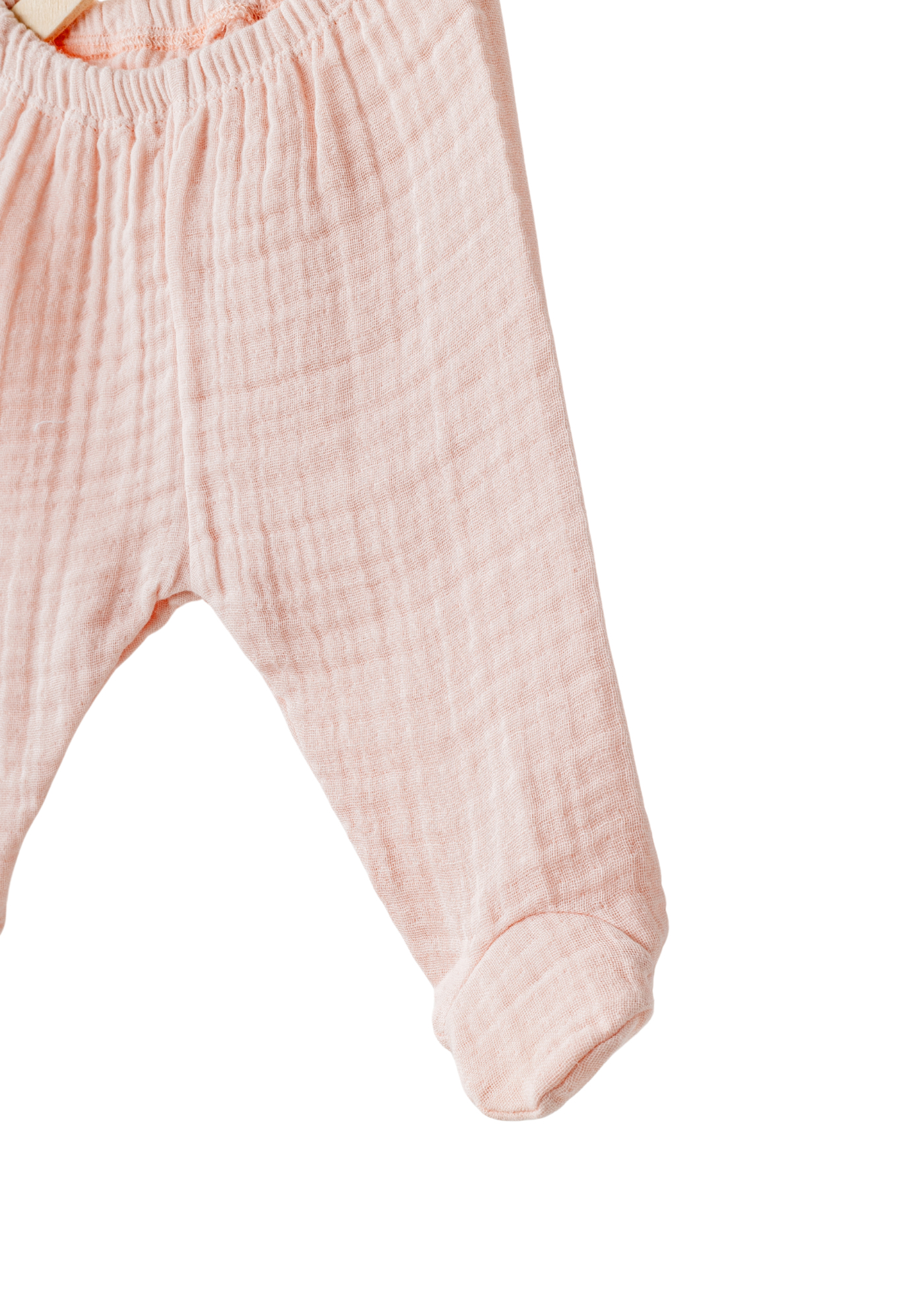 Set 5 Piese Nou Nascut Muselina Somon cu Dantela Bumbac AC25840 Andywawa