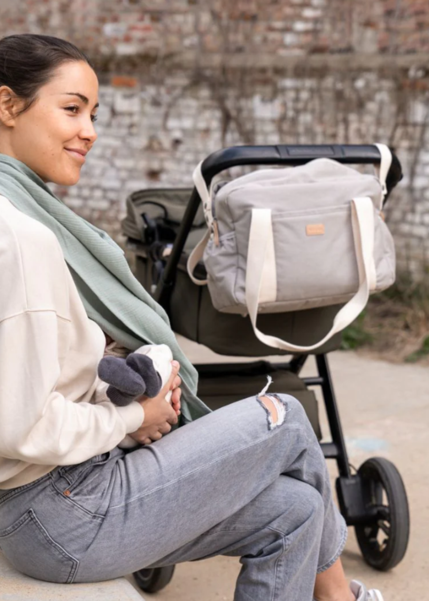 Esarfa pentru Alaptat Multifunctionala Verde 37001024 Senses