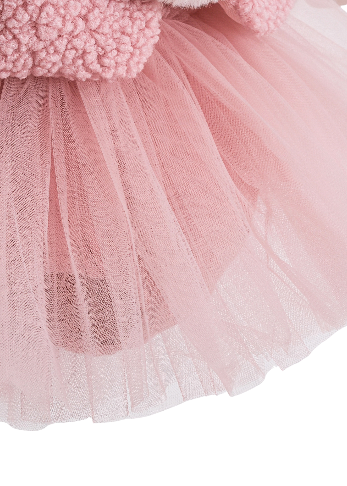 Set 3 Piese Camasa Alba Vesta Bucle si Tutu Roz Pudra 3766 Mino Baby