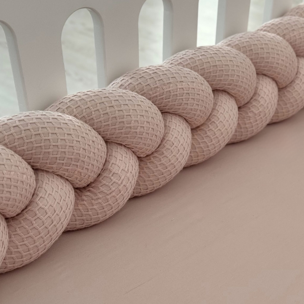 Crib Bedding Set 60x120 cm Satin Platinum Powder Pink Ingvart