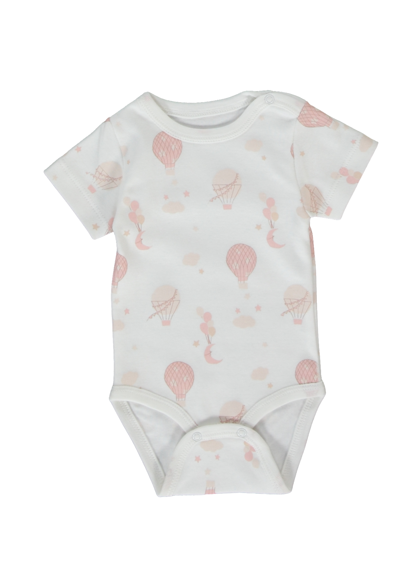 Set 10 Piese Maternitate Crem cu Baloane Roz Z1061 Bebetto