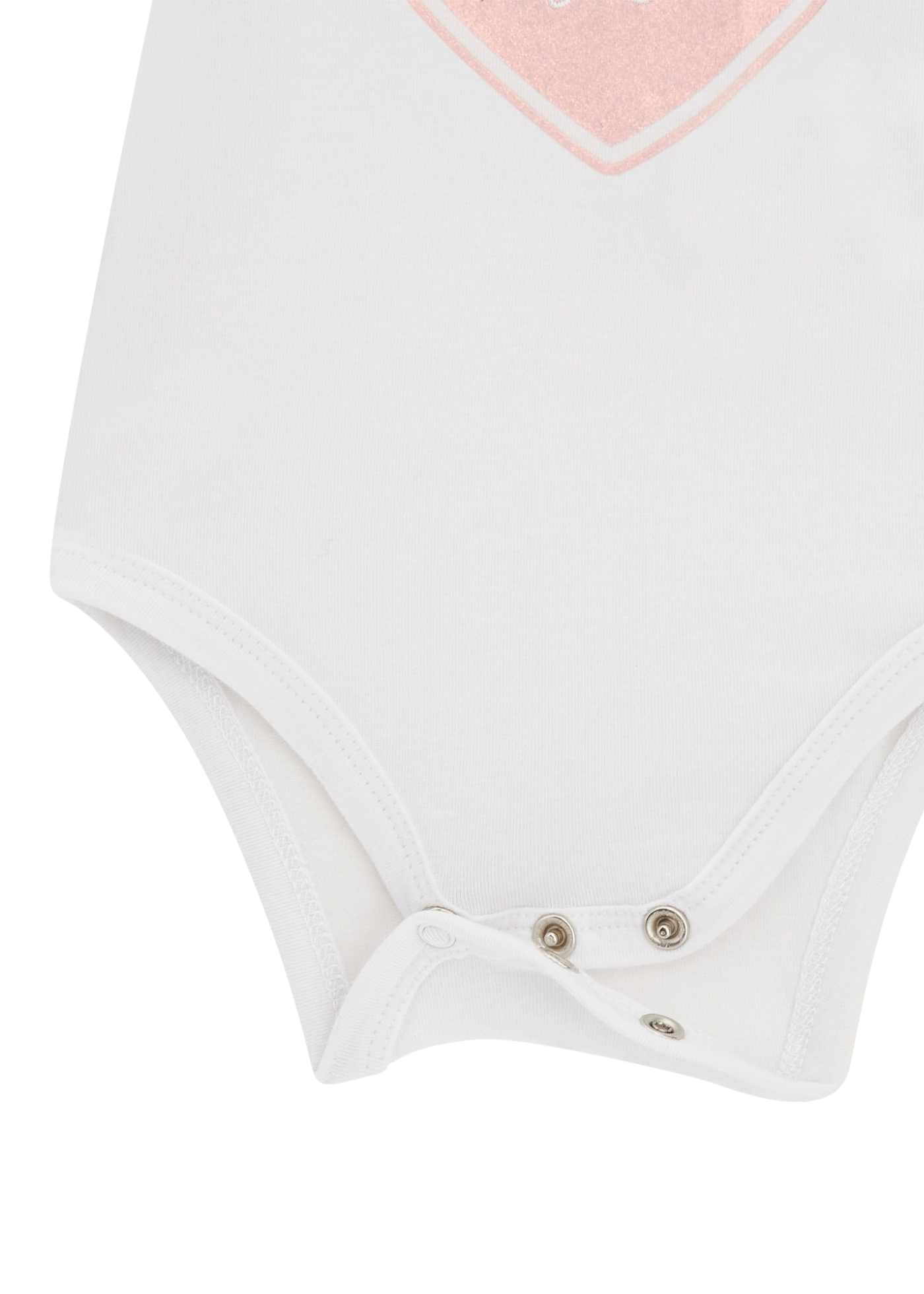 Set 3 Piese Jacheta si Pantaloni Lungi Roz si Body Alb cu Maneca Scurta S5YG04 KBZP4 G6R1 Guess