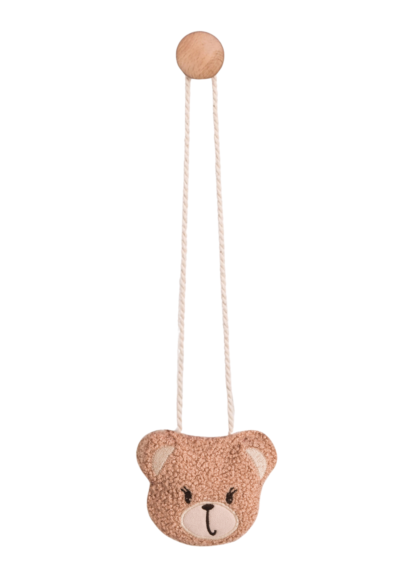 Rochie Stofa Roz cu Maneca Lunga si Geanta Ursulet 3737 Mino Baby