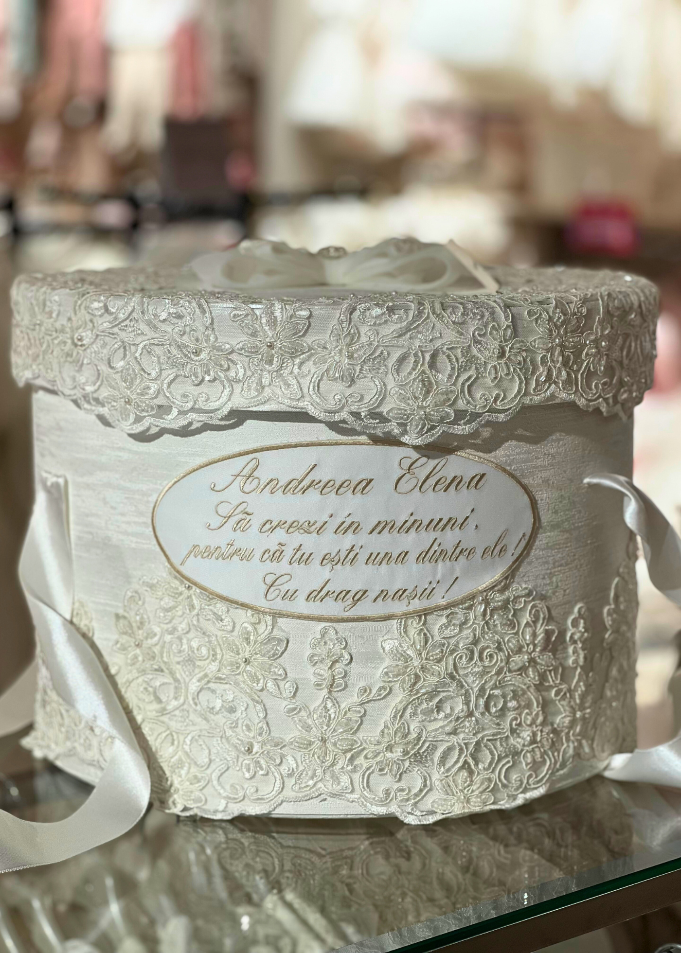 Personalizare Broderie Transmite un gand frumos bebelusului Tau