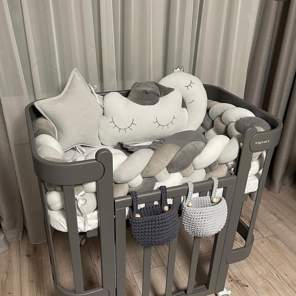 Cloudy white-blue velor decorative pillow