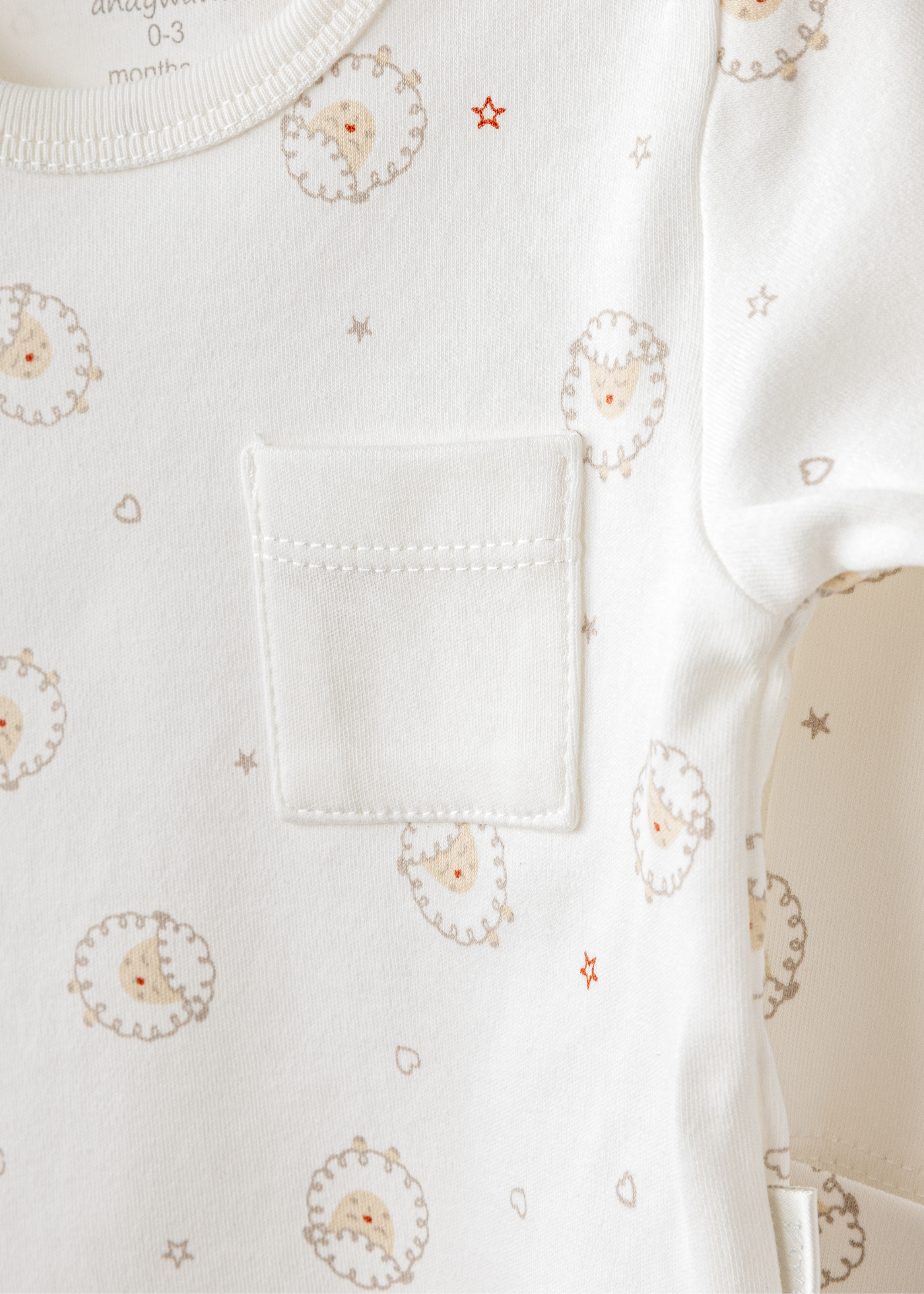 Set 10 Piese Maternitate Crem cu Imprimeu Oite AC25561 Andywawa