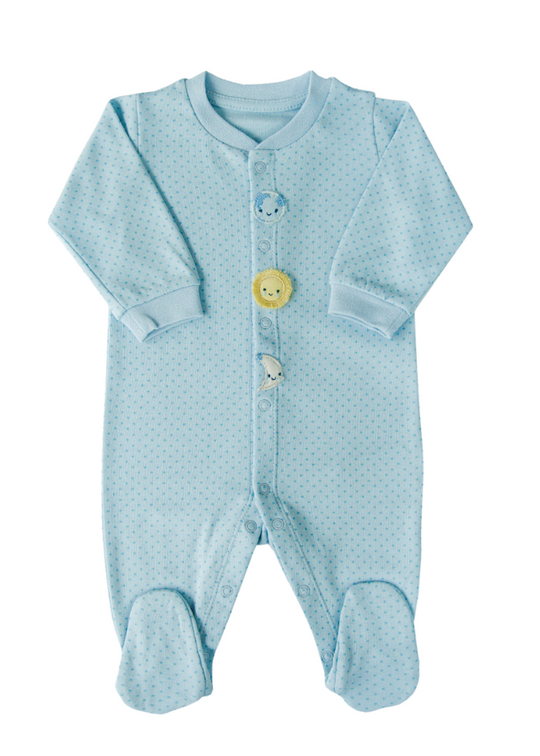 Salopeta Baieti Bleu & Picouri Bleu Bumbac Organic S10633