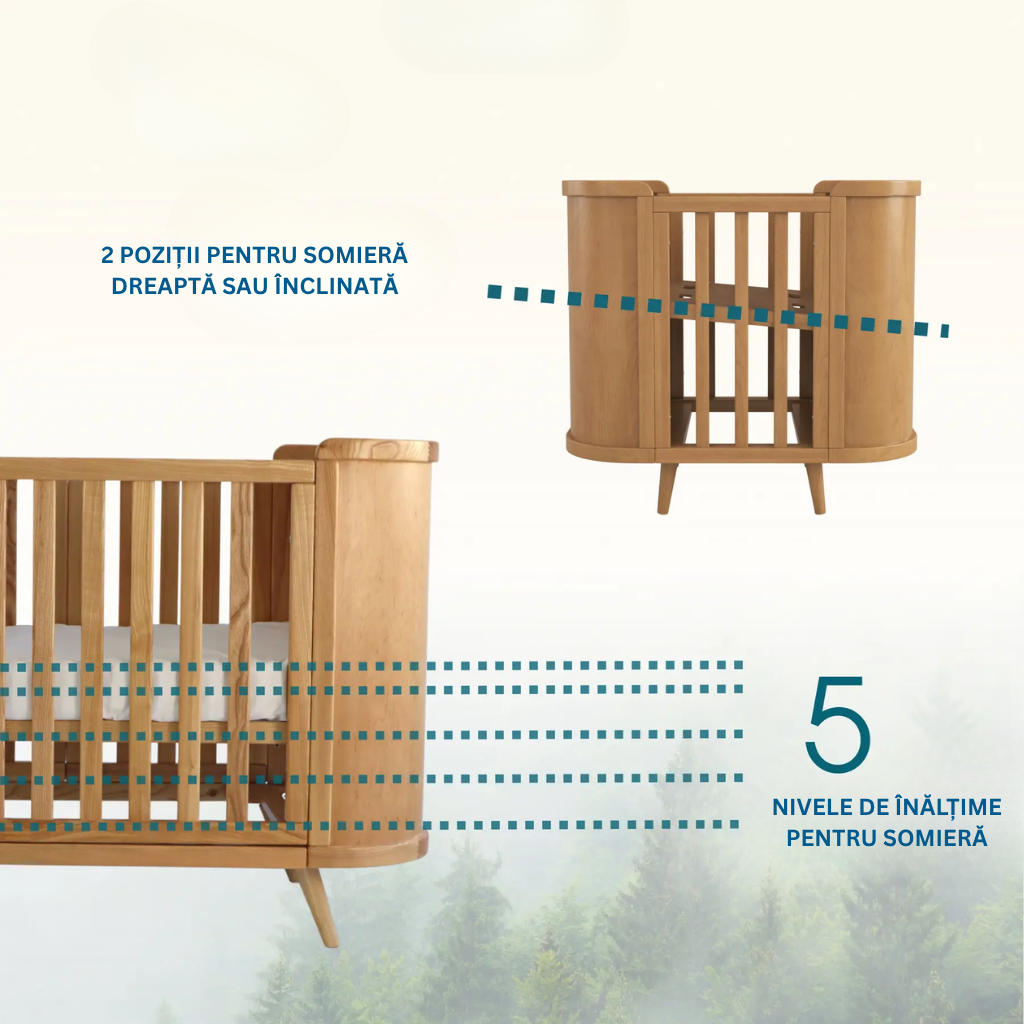 Boho Simple Natural Ingvart Evolutionary Crib 