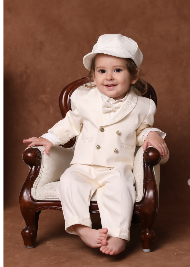 Lucas 2-Piece Baptism Set, Custom Suit and Trunk AnneBebe